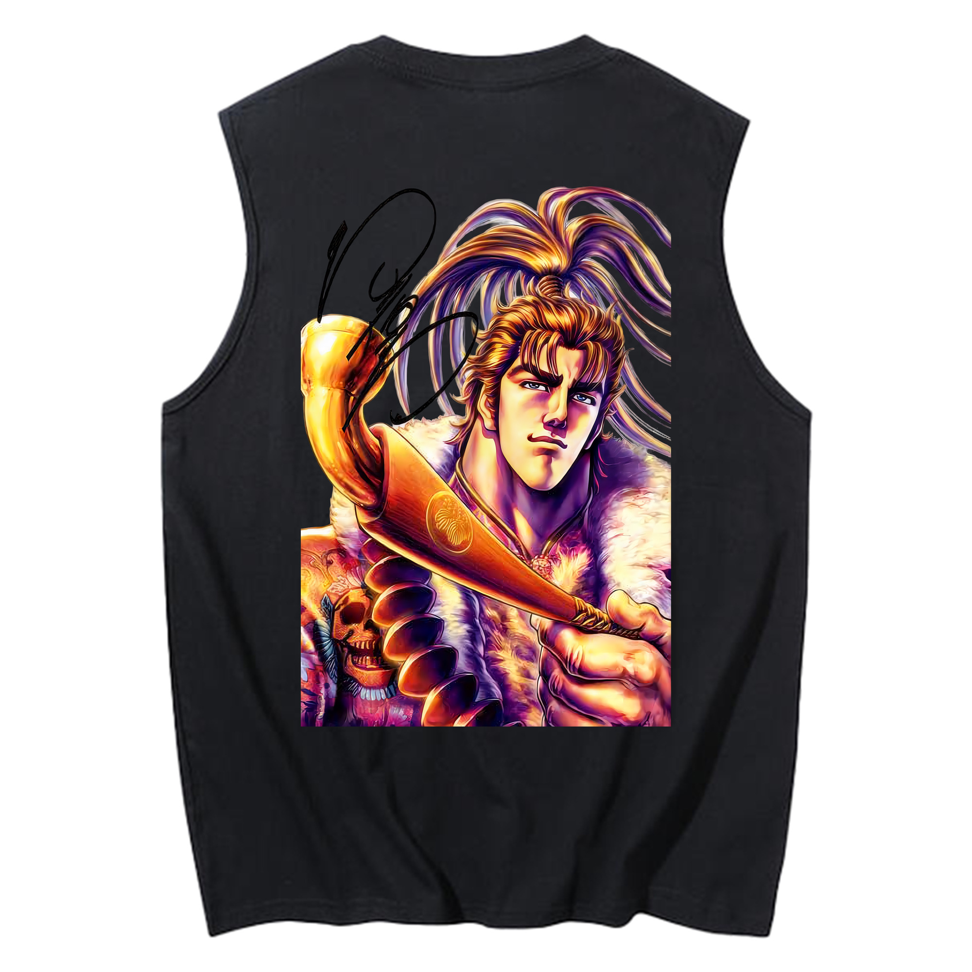 （画像用） 北斗の拳 Fist of the North Star コットン100％タンクトップ（背面プリント）