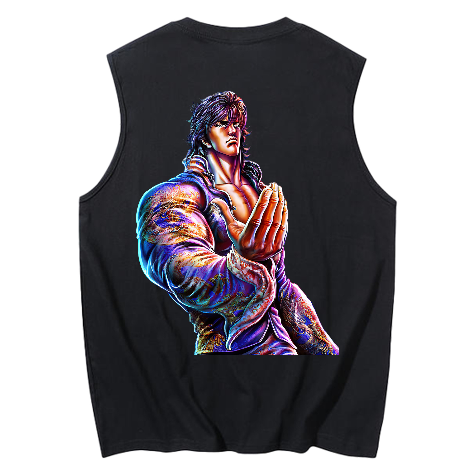 （画像用） 北斗の拳 Fist of the North Star コットン100％タンクトップ（背面プリント）
