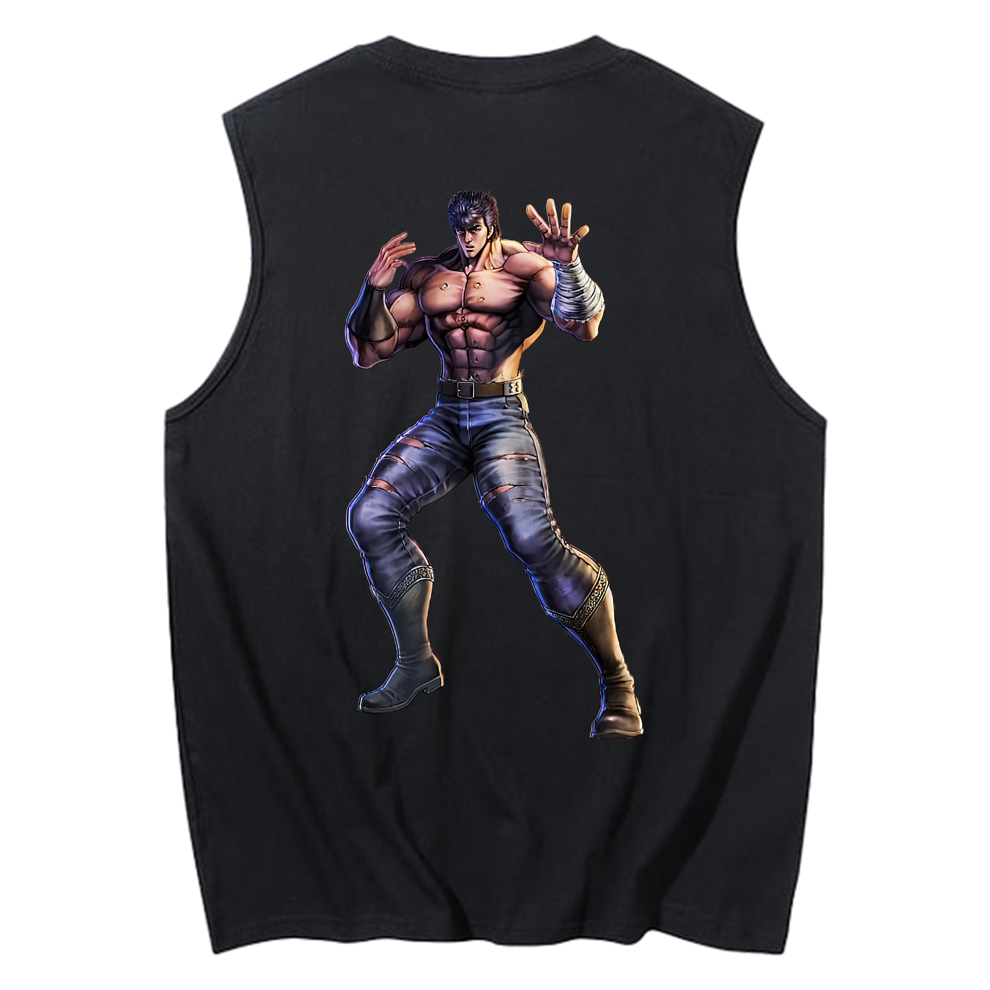 （画像用） 北斗の拳 Fist of the North Star コットン100％タンクトップ（背面プリント）