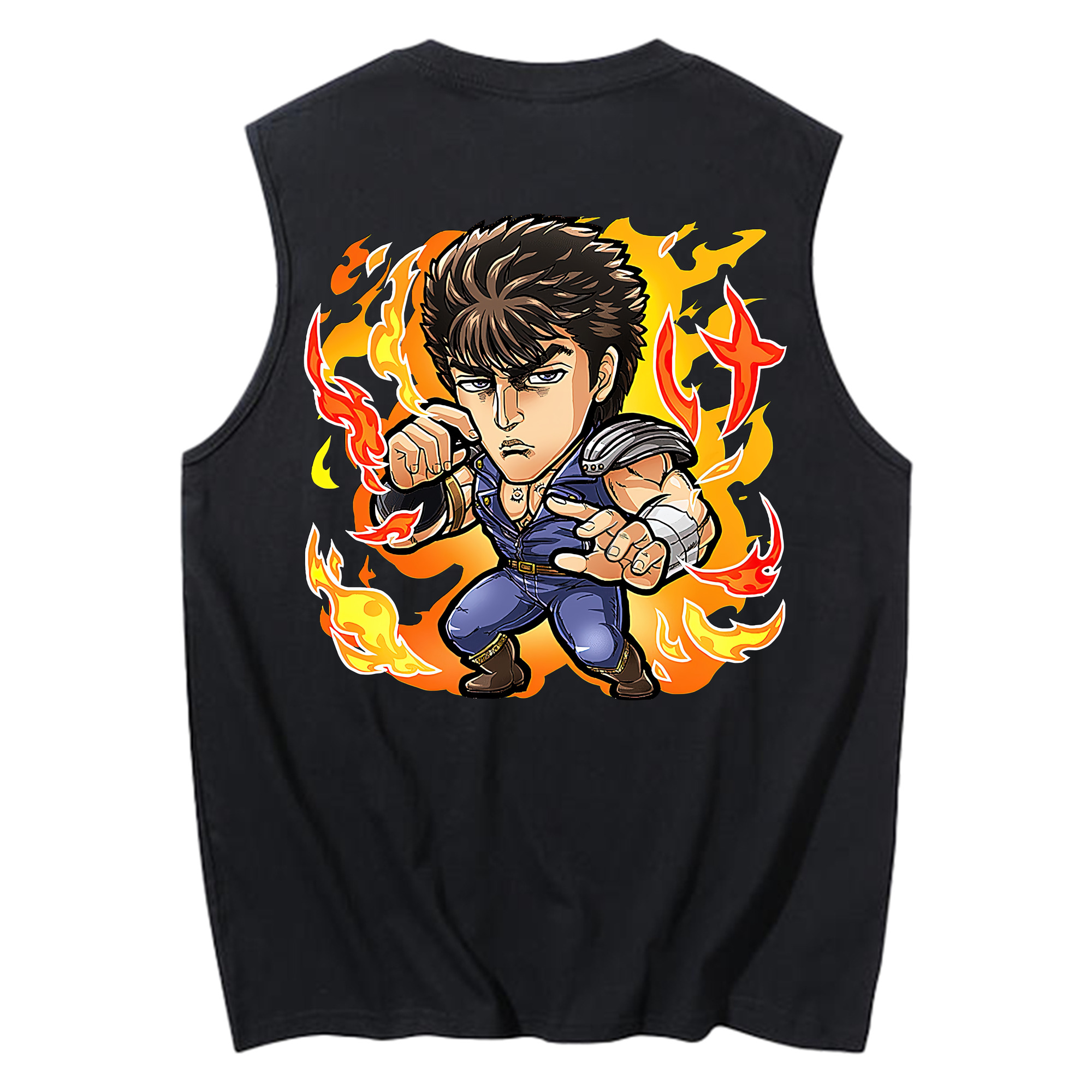 （画像用） 北斗の拳 Fist of the North Star コットン100％タンクトップ（背面プリント）