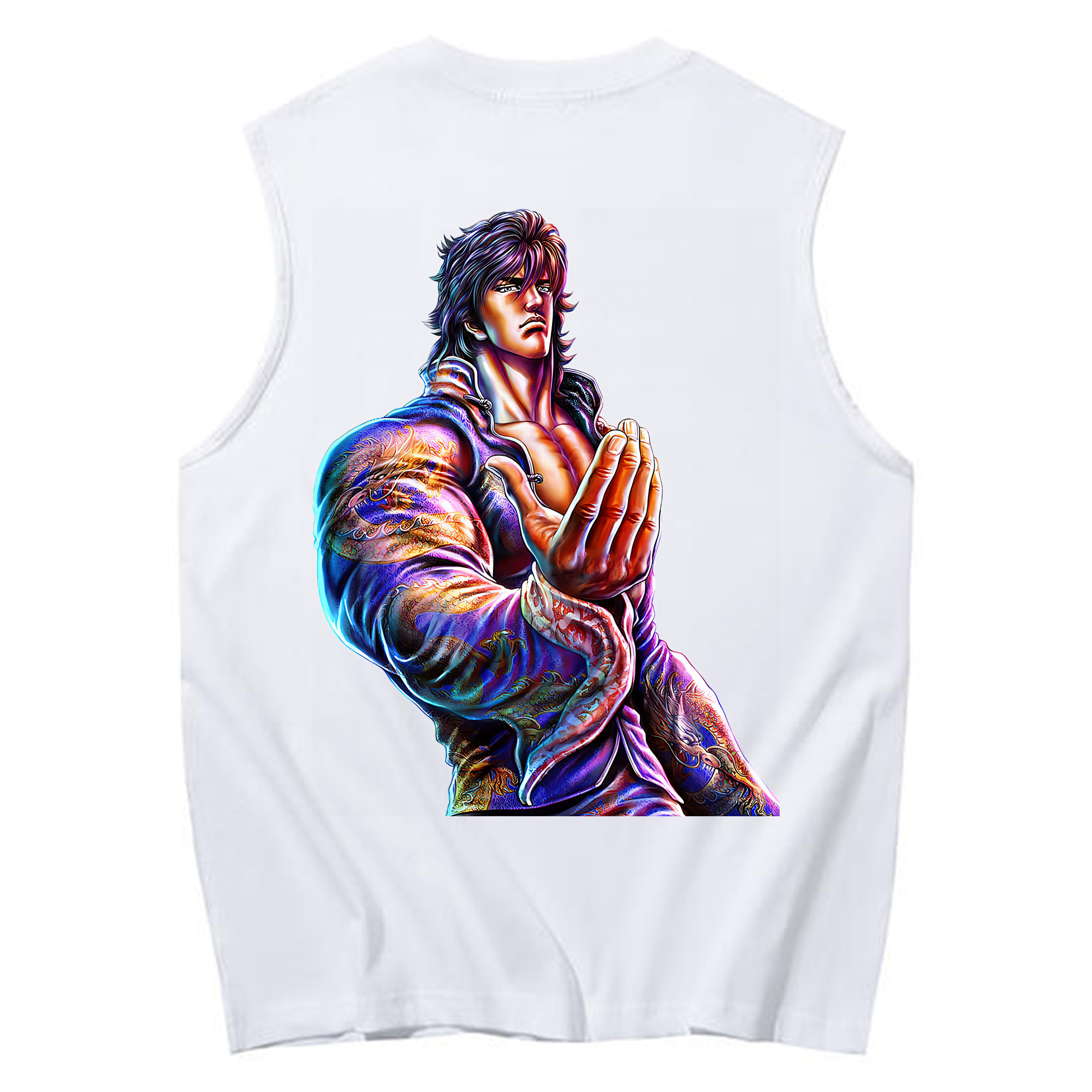 （画像用） 北斗の拳 Fist of the North Star コットン100％タンクトップ（背面プリント）
