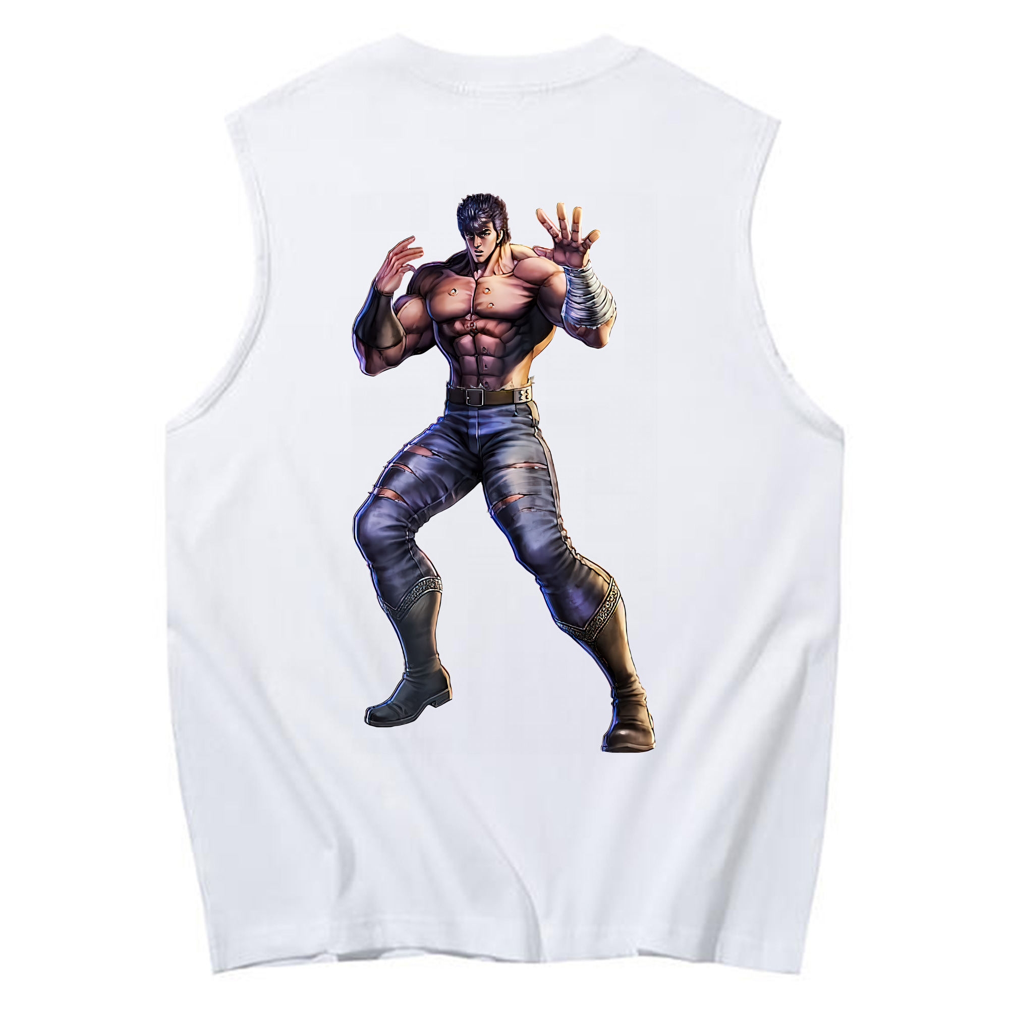 （画像用） 北斗の拳 Fist of the North Star コットン100％タンクトップ（背面プリント）