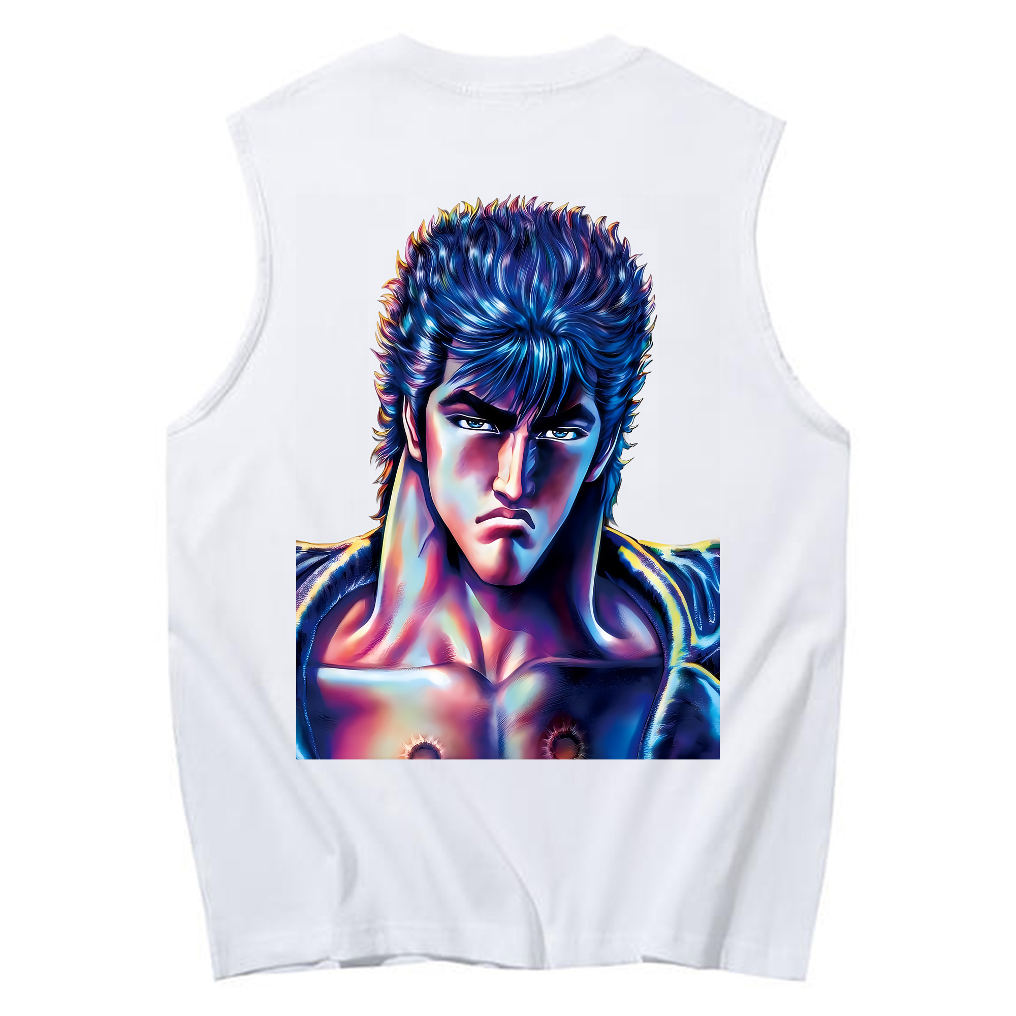 （画像用） 北斗の拳 Fist of the North Star コットン100％タンクトップ（背面プリント）
