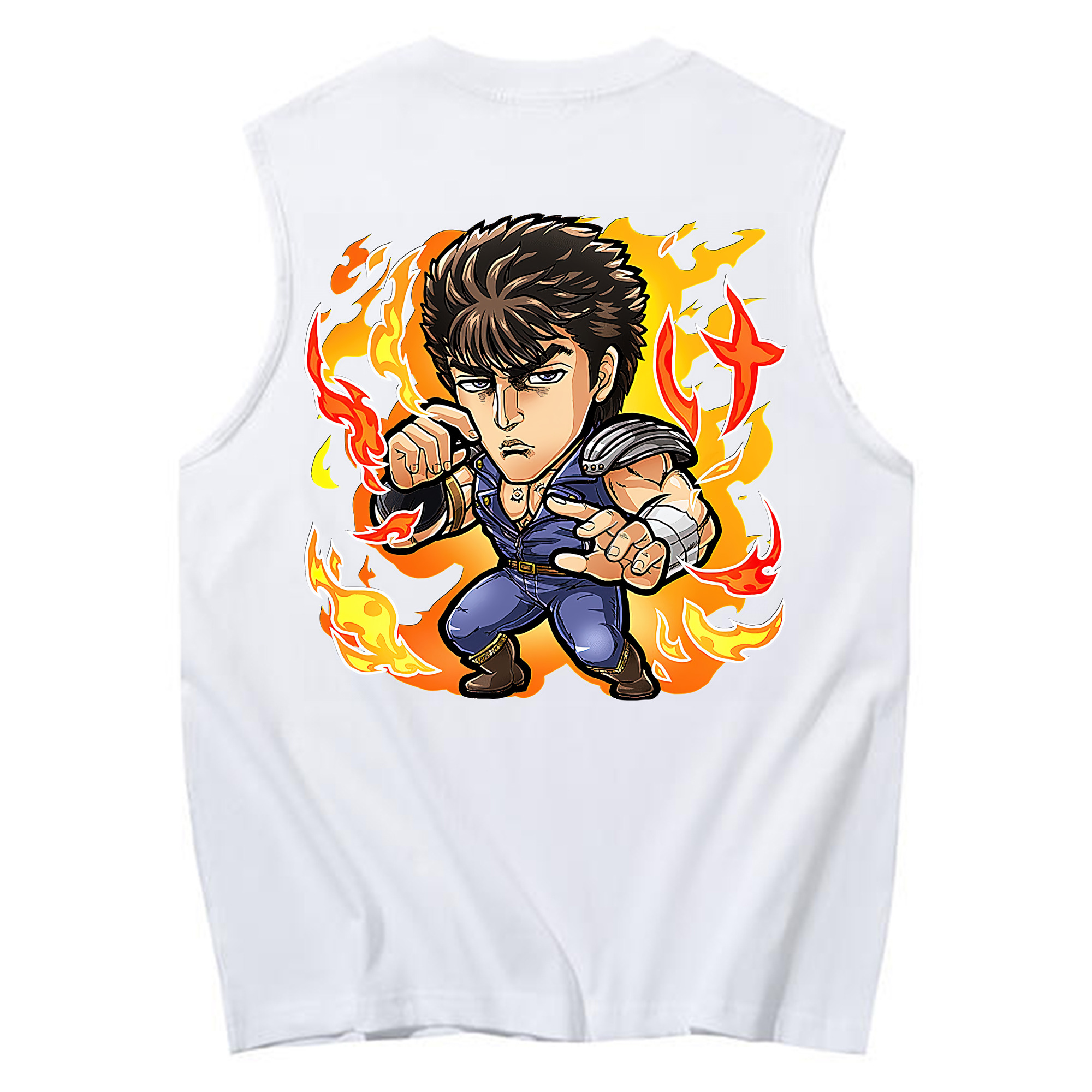 （画像用） 北斗の拳 Fist of the North Star コットン100％タンクトップ（背面プリント）