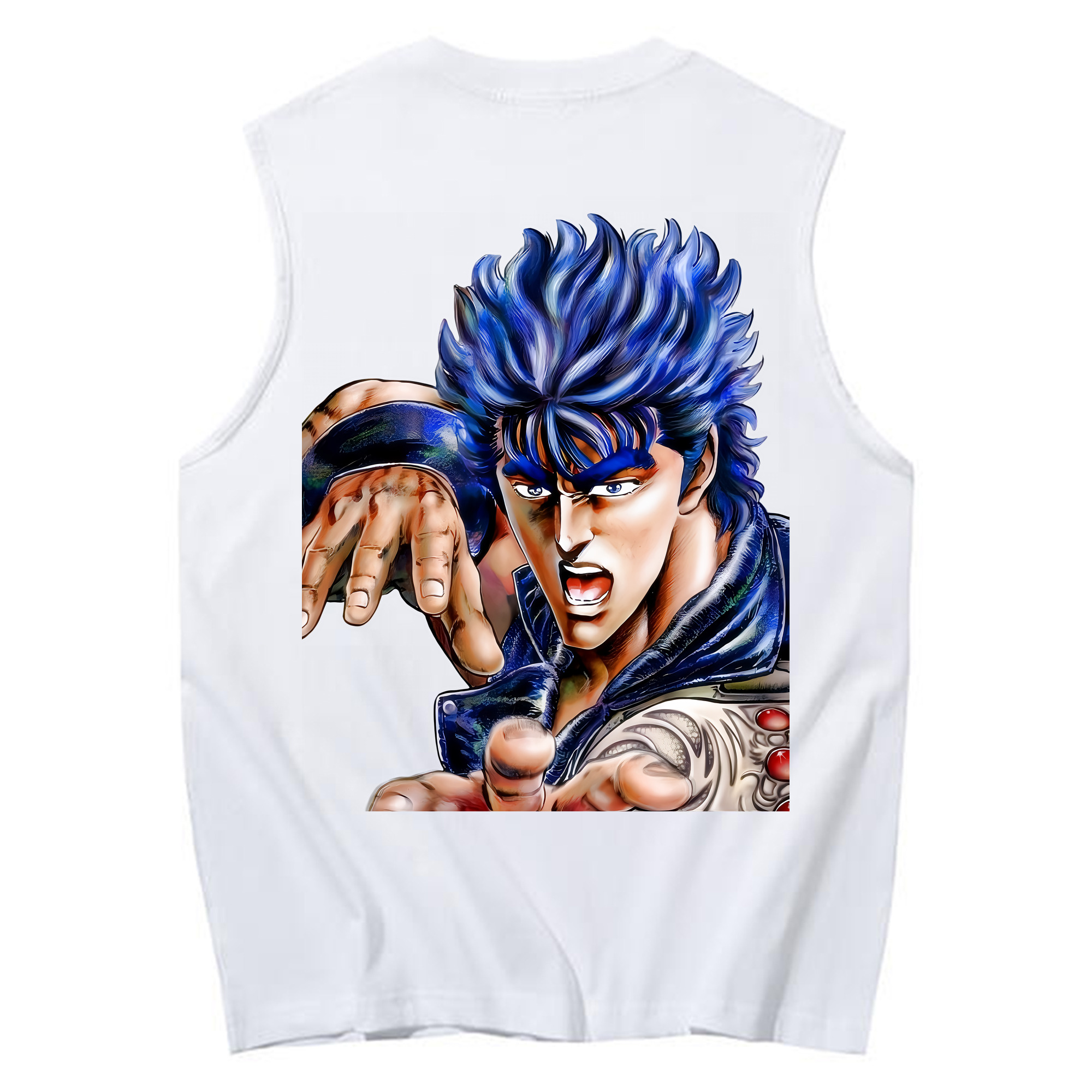 （画像用） 北斗の拳 Fist of the North Star コットン100％タンクトップ（背面プリント）