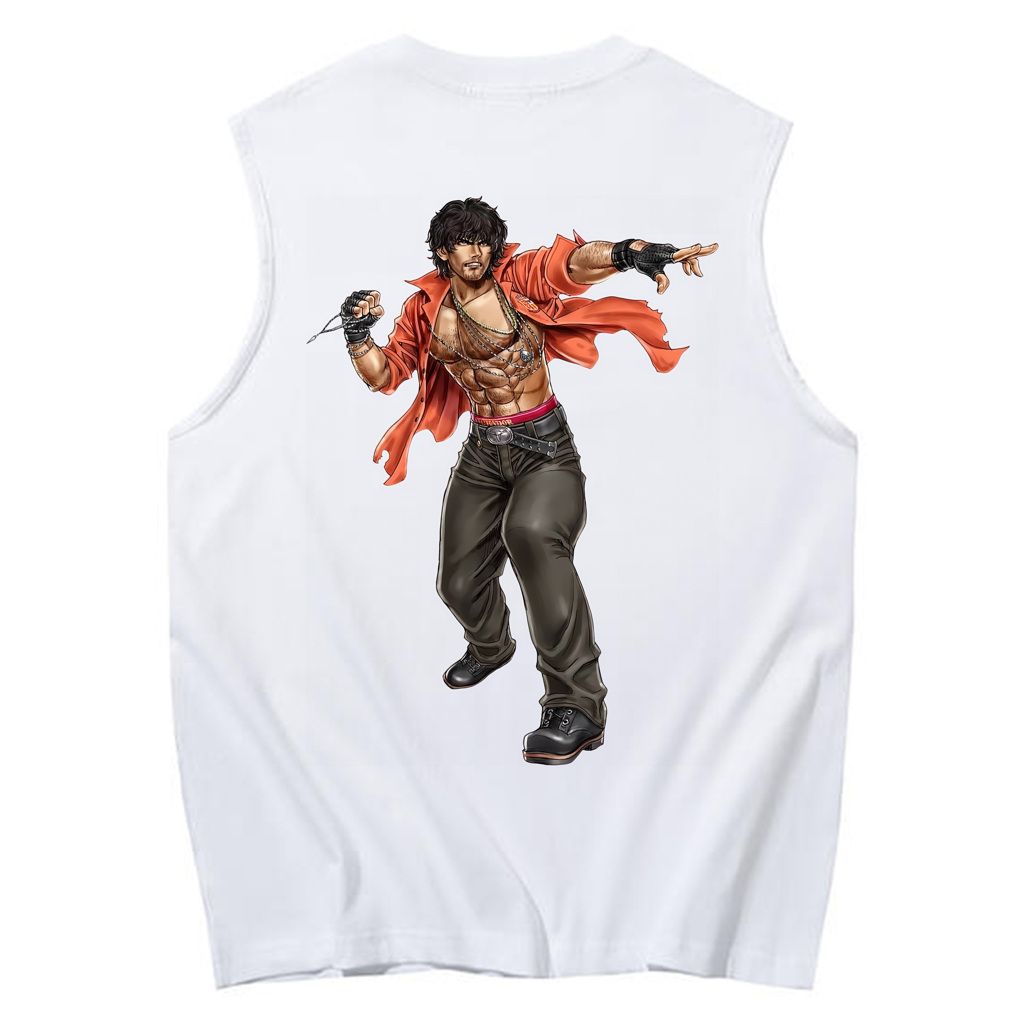 （画像用） 北斗の拳 Fist of the North Star コットン100％タンクトップ（背面プリント）