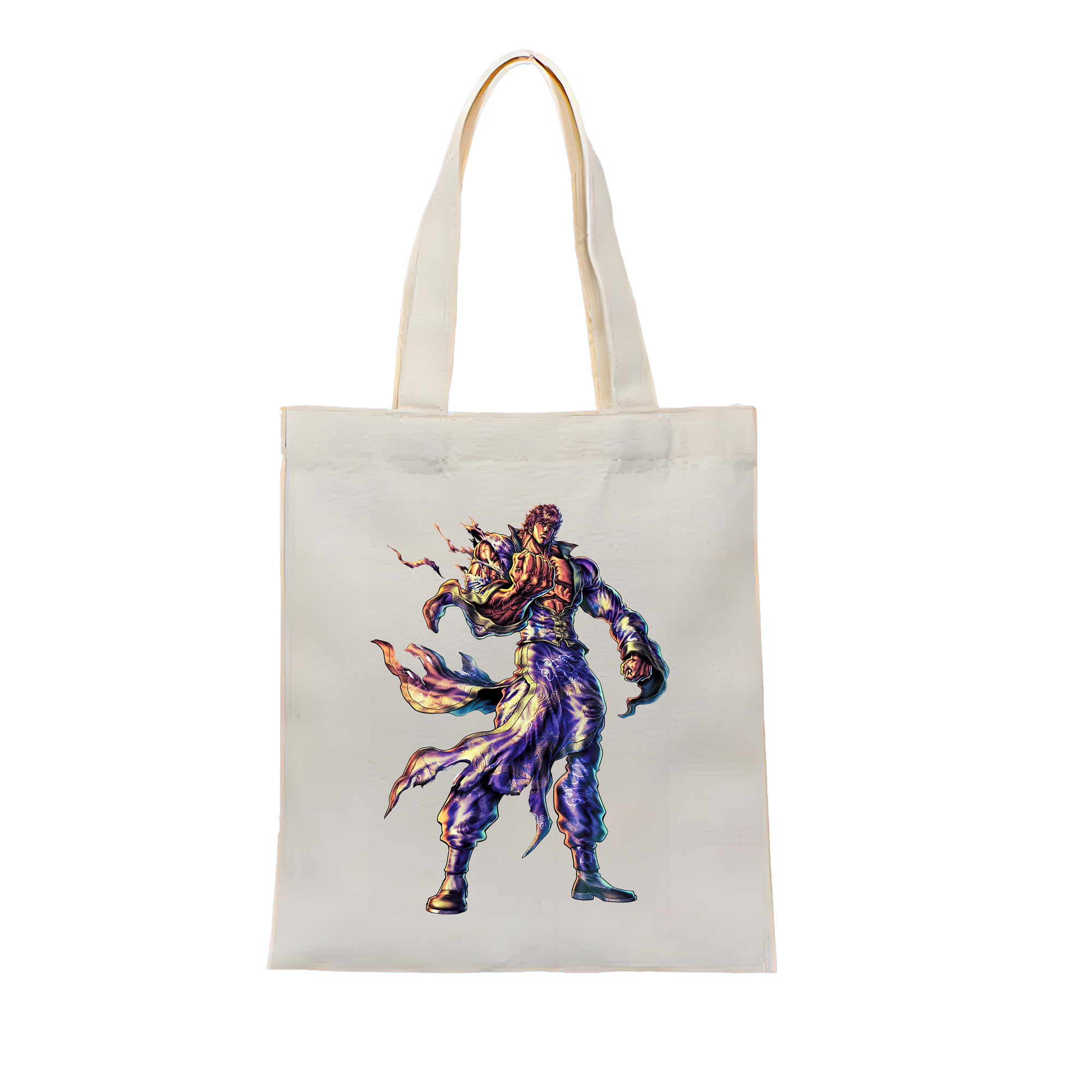 （画像用） 北斗の拳 Fist of the North Star 縦型キャンバス生地手提げバッグ　トートバッグ