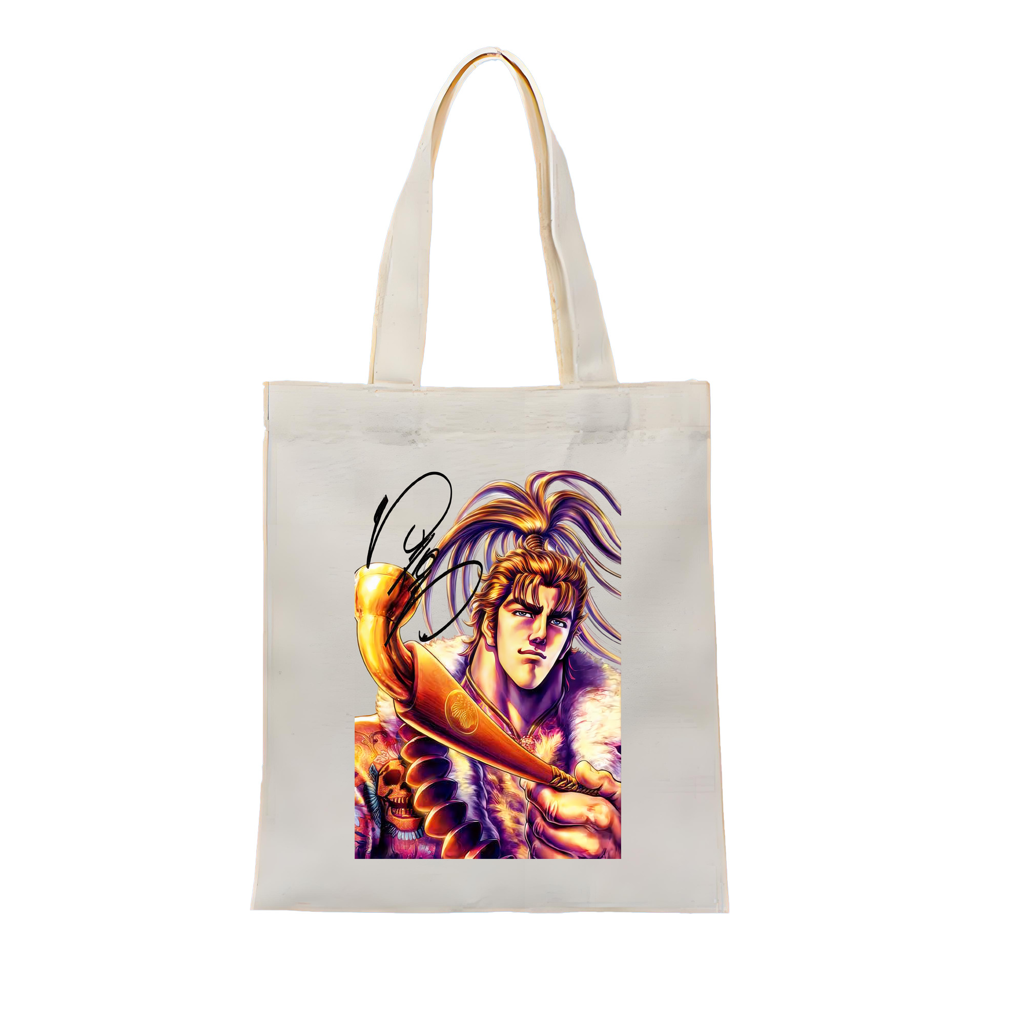 （画像用） 北斗の拳 Fist of the North Star 縦型キャンバス生地手提げバッグ　トートバッグ