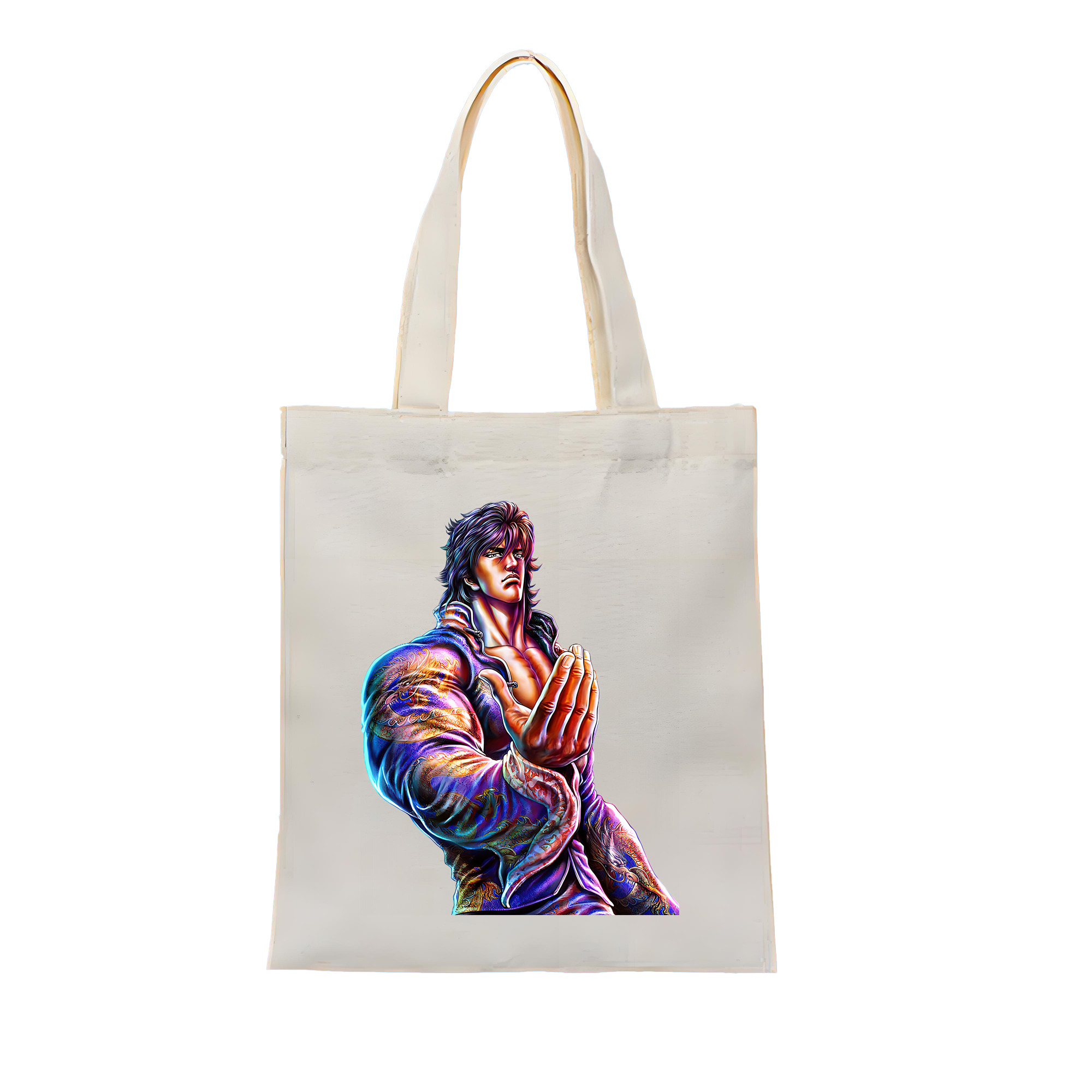 （画像用） 北斗の拳 Fist of the North Star 縦型キャンバス生地手提げバッグ　トートバッグ