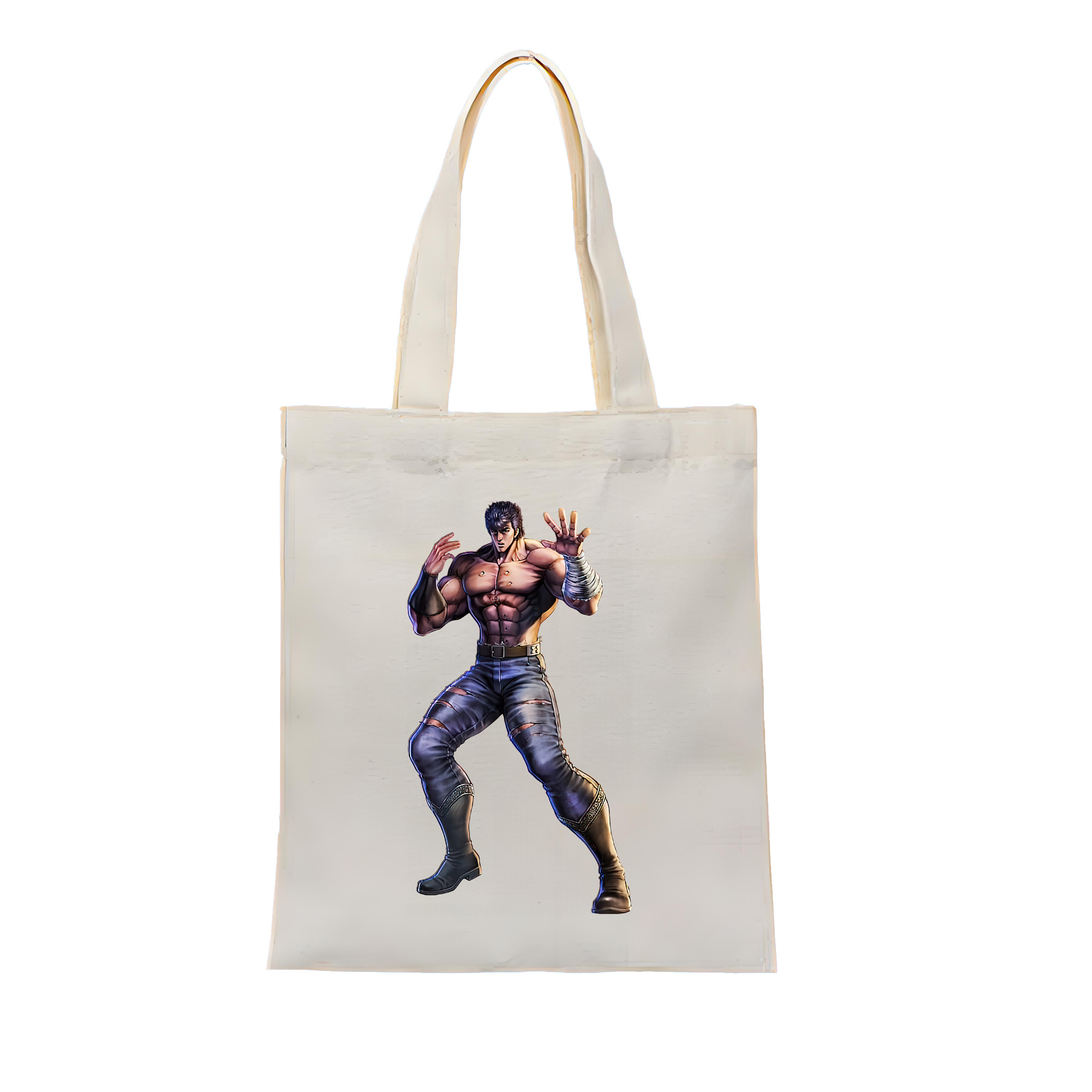（画像用） 北斗の拳 Fist of the North Star 縦型キャンバス生地手提げバッグ　トートバッグ