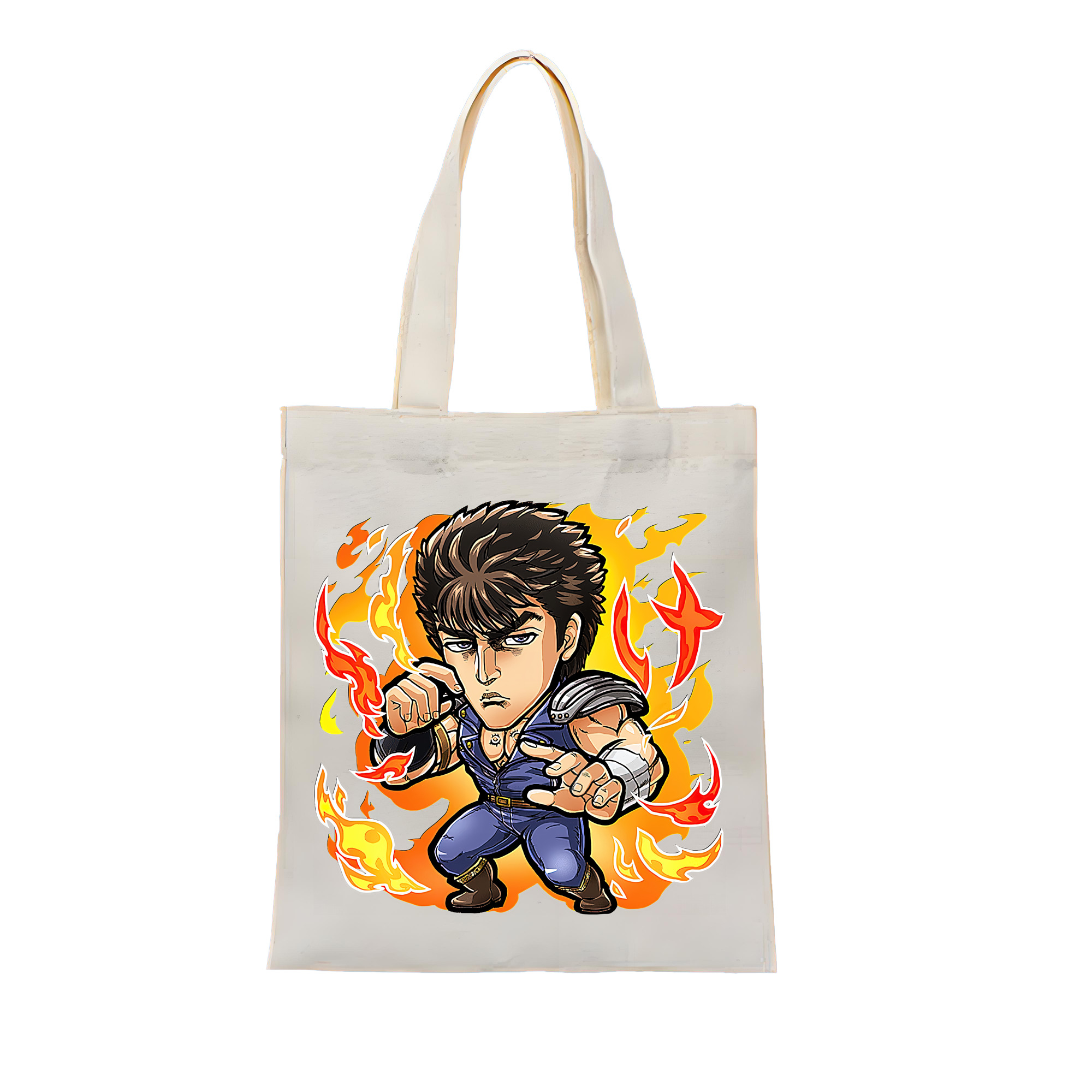 （画像用） 北斗の拳 Fist of the North Star 縦型キャンバス生地手提げバッグ　トートバッグ