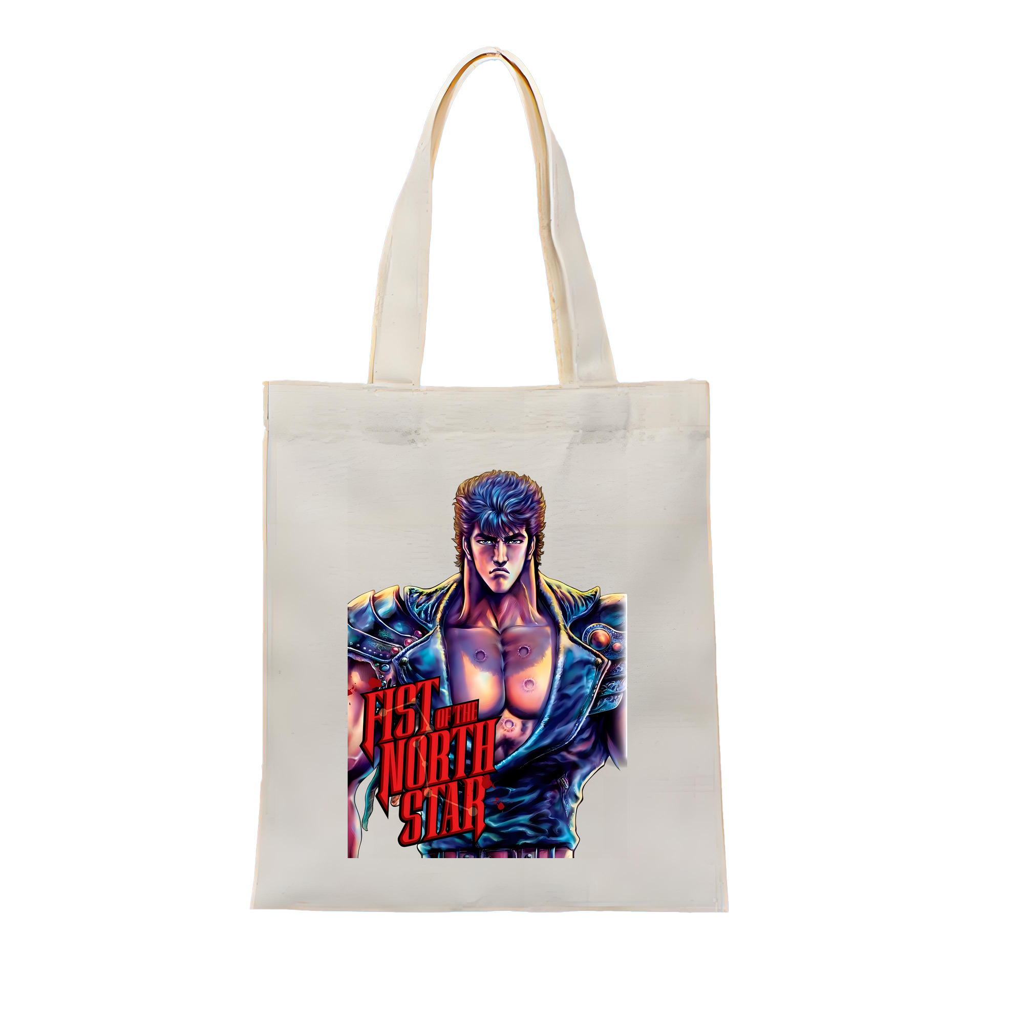 （画像用） 北斗の拳 Fist of the North Star 縦型キャンバス生地手提げバッグ　トートバッグ