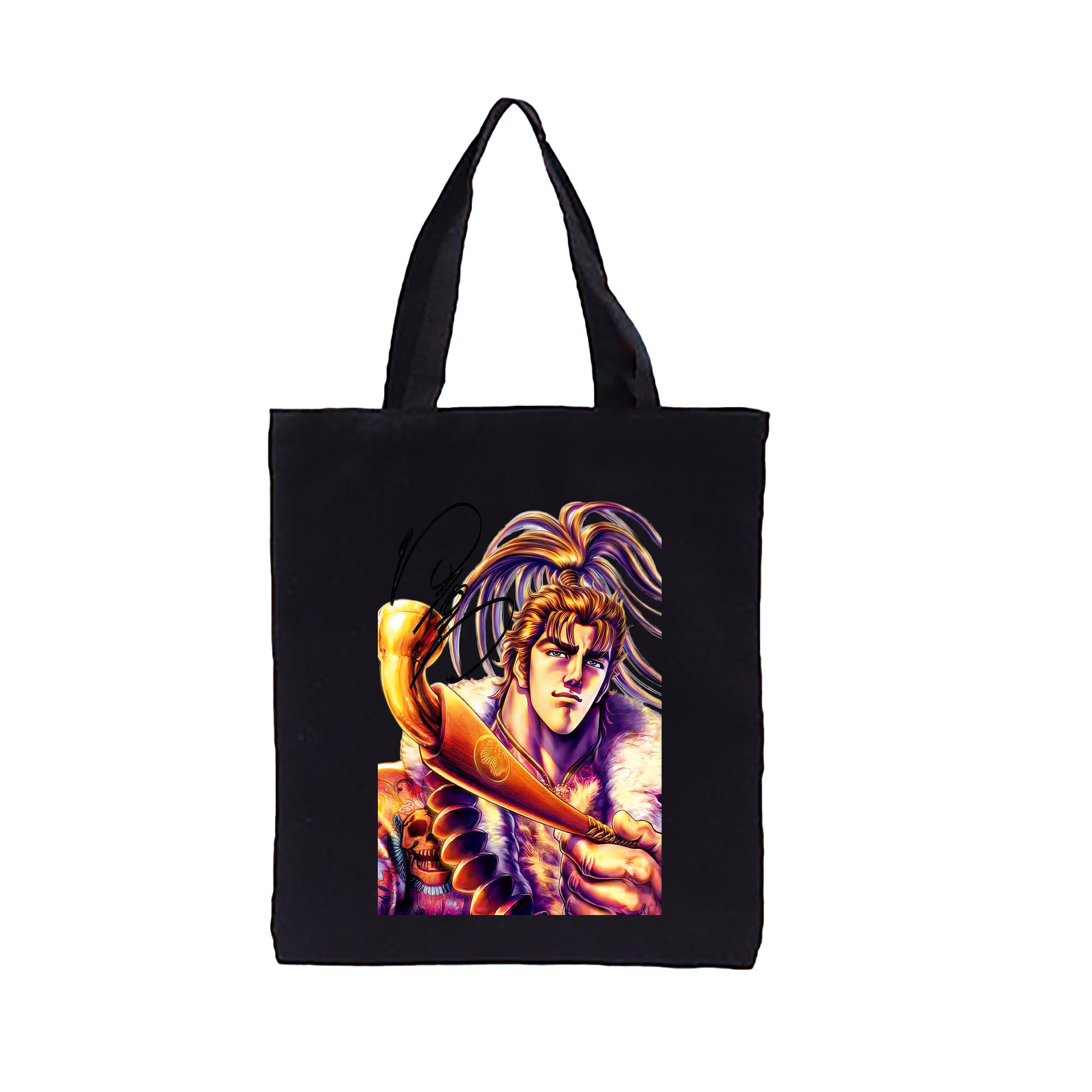（画像用） 北斗の拳 Fist of the North Star 縦型キャンバス生地手提げバッグ　トートバッグ