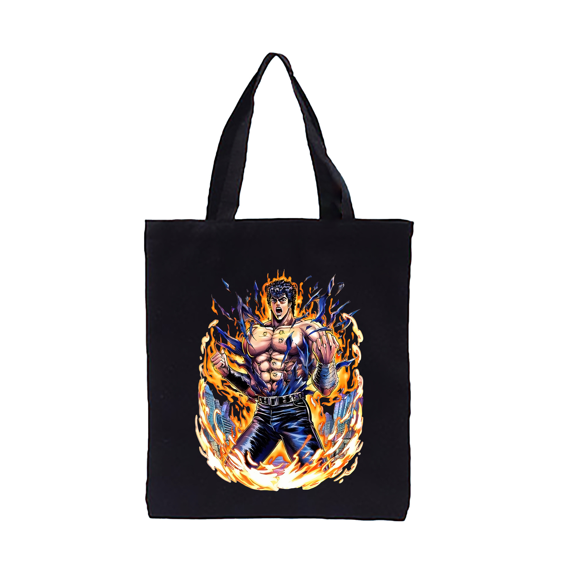 （画像用） 北斗の拳 Fist of the North Star 縦型キャンバス生地手提げバッグ　トートバッグ