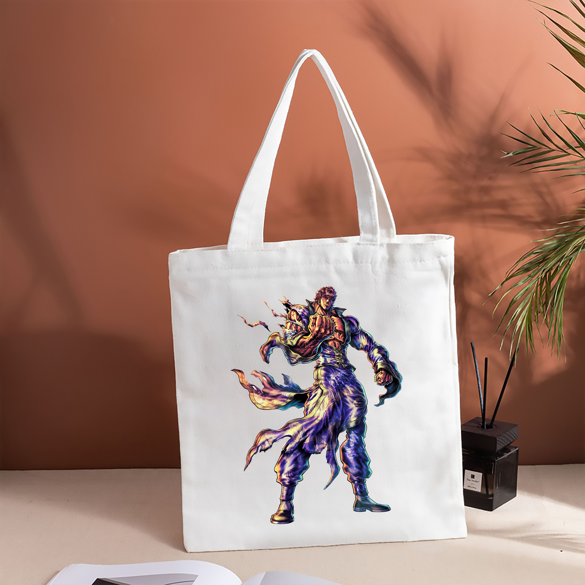 北斗の拳 Fist of the North Star 縦型キャンバス生地手提げバッグ　トートバッグ