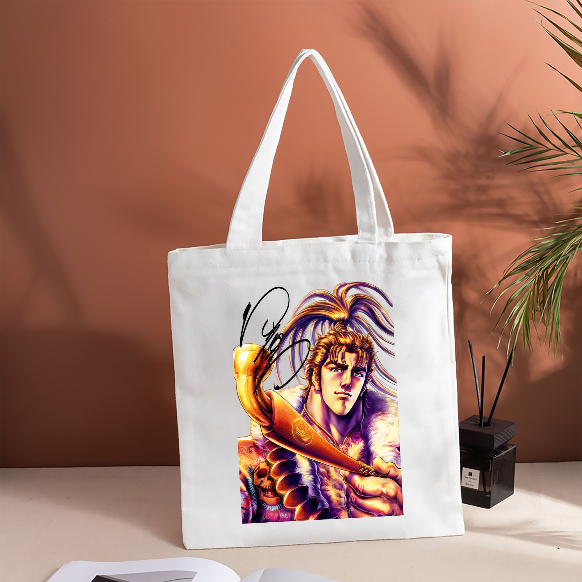 北斗の拳 Fist of the North Star 縦型キャンバス生地手提げバッグ　トートバッグ
