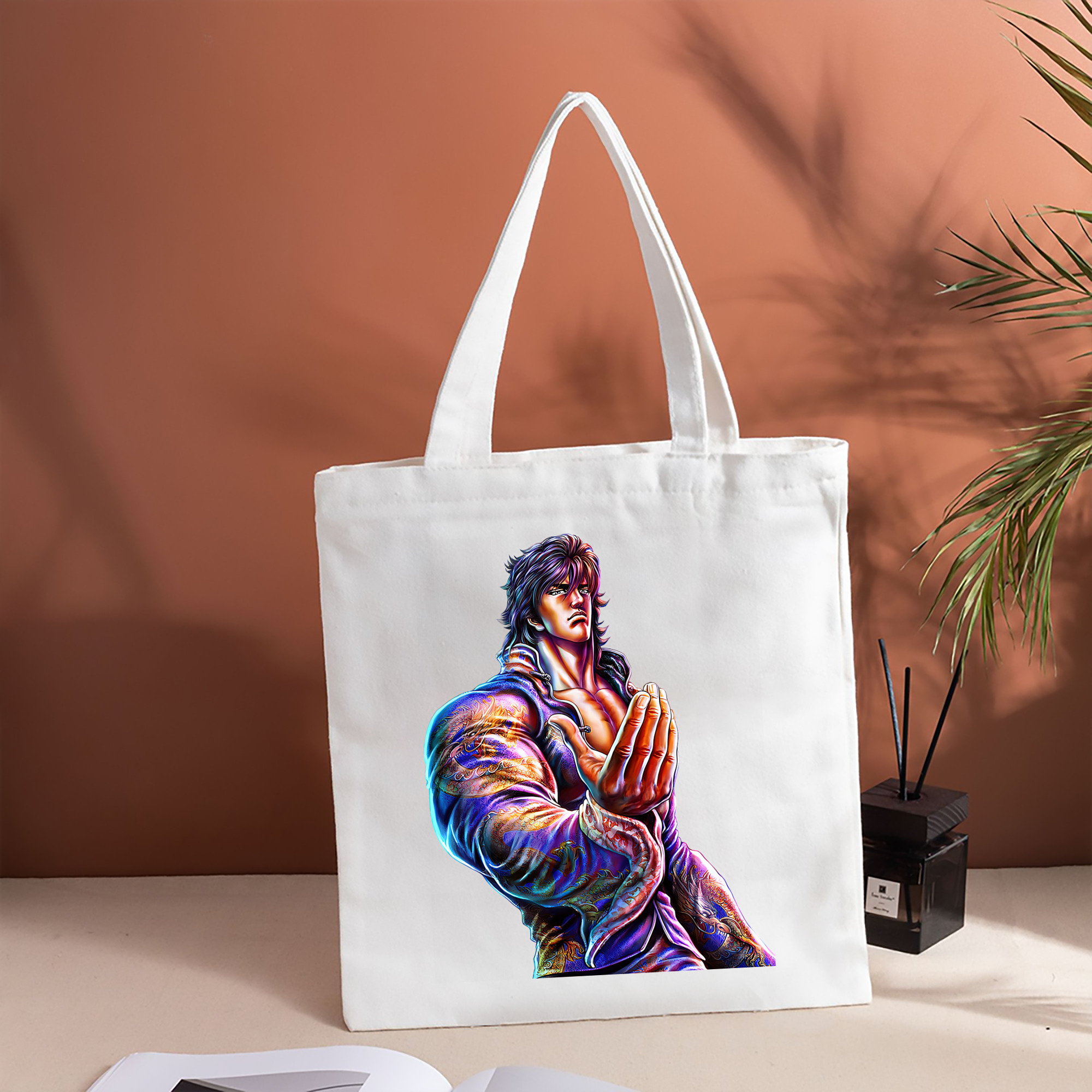 北斗の拳 Fist of the North Star 縦型キャンバス生地手提げバッグ　トートバッグ