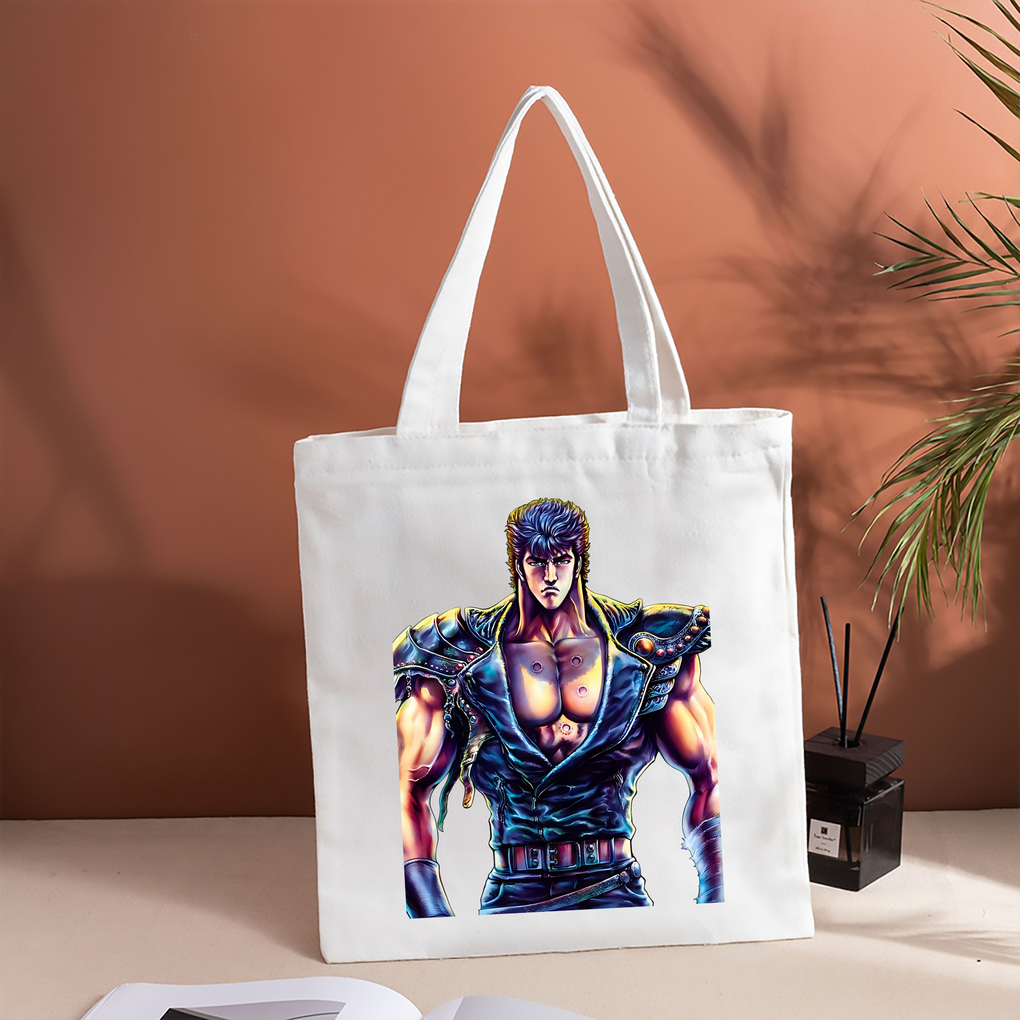 北斗の拳 Fist of the North Star 縦型キャンバス生地手提げバッグ　トートバッグ