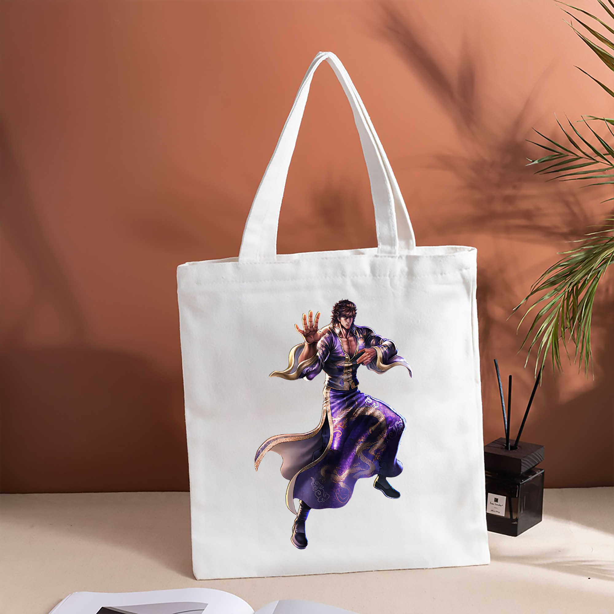 北斗の拳 Fist of the North Star 縦型キャンバス生地手提げバッグ　トートバッグ