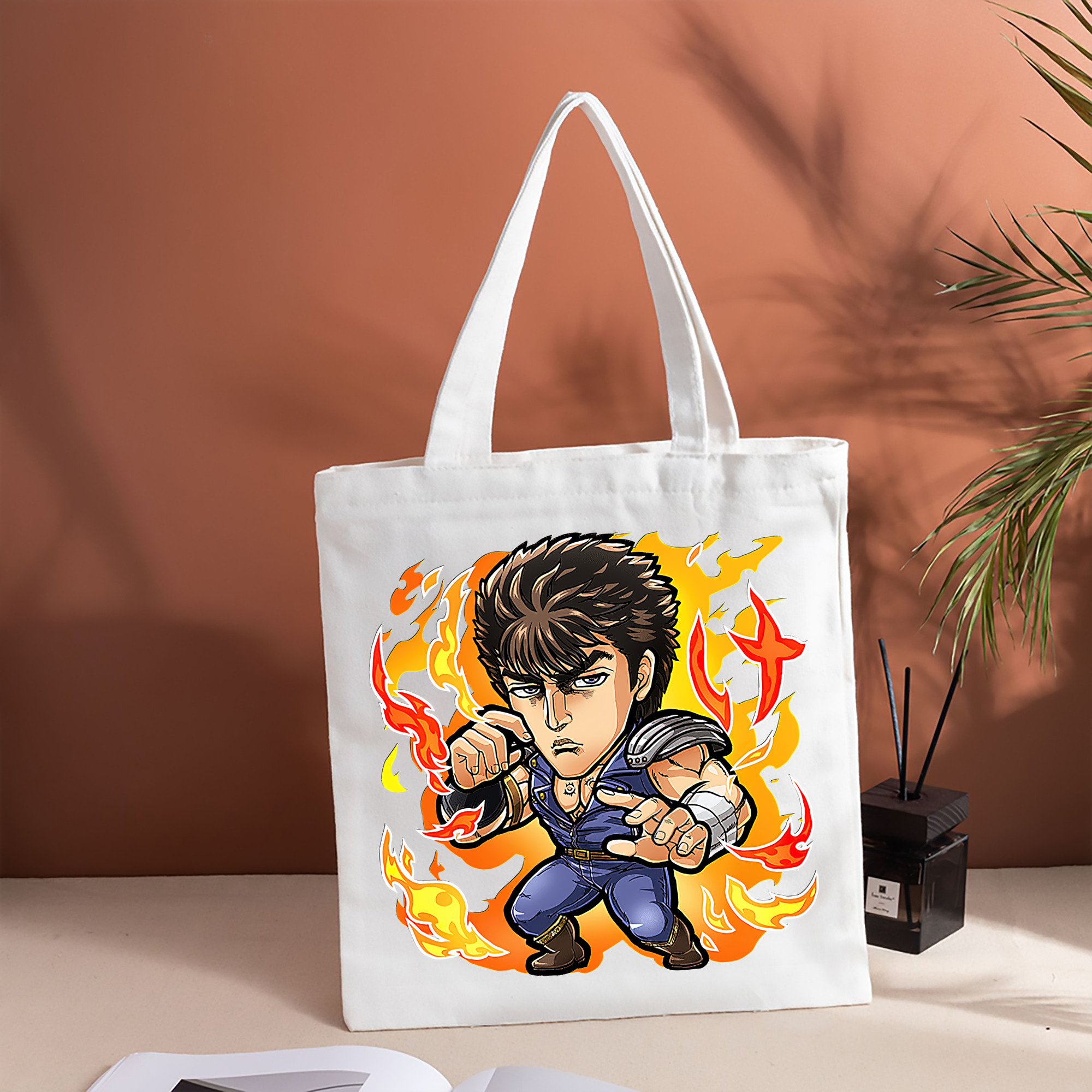 北斗の拳 Fist of the North Star 縦型キャンバス生地手提げバッグ　トートバッグ