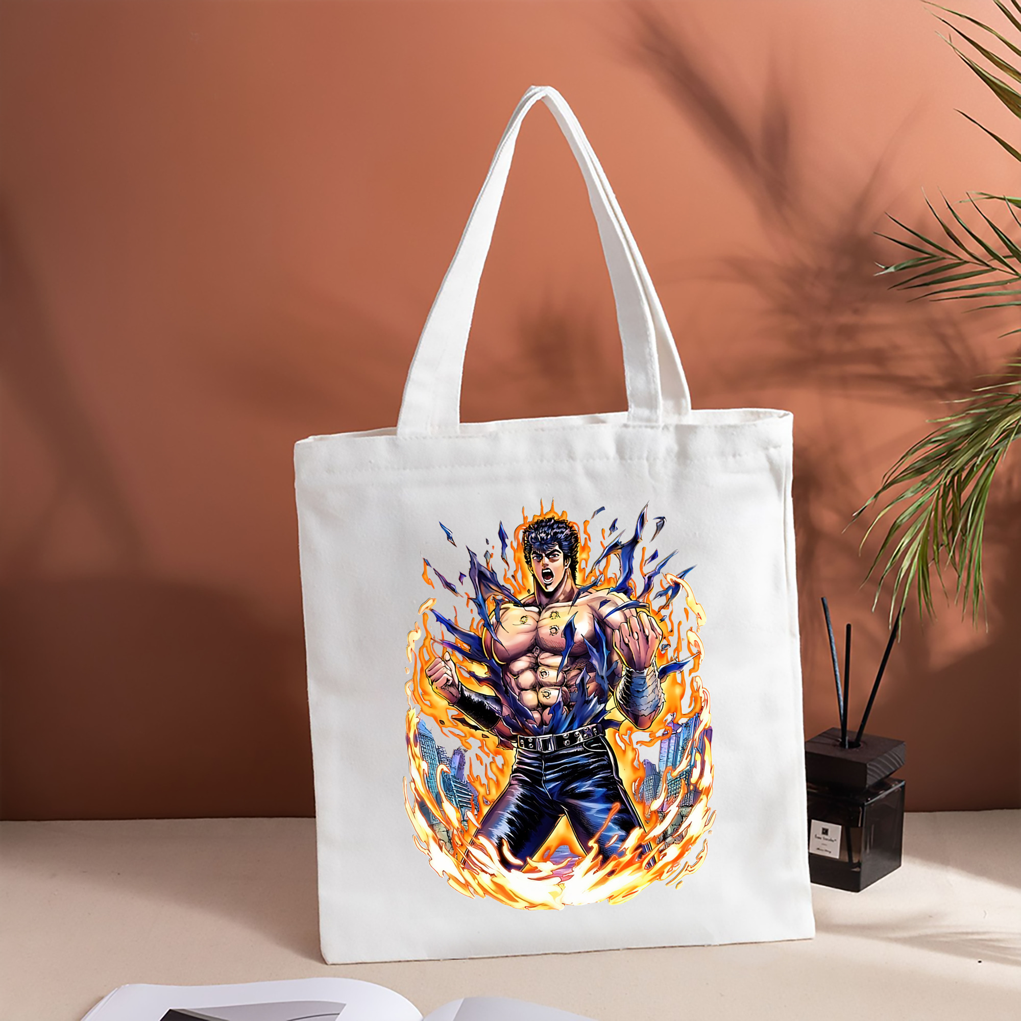 北斗の拳 Fist of the North Star 縦型キャンバス生地手提げバッグ　トートバッグ