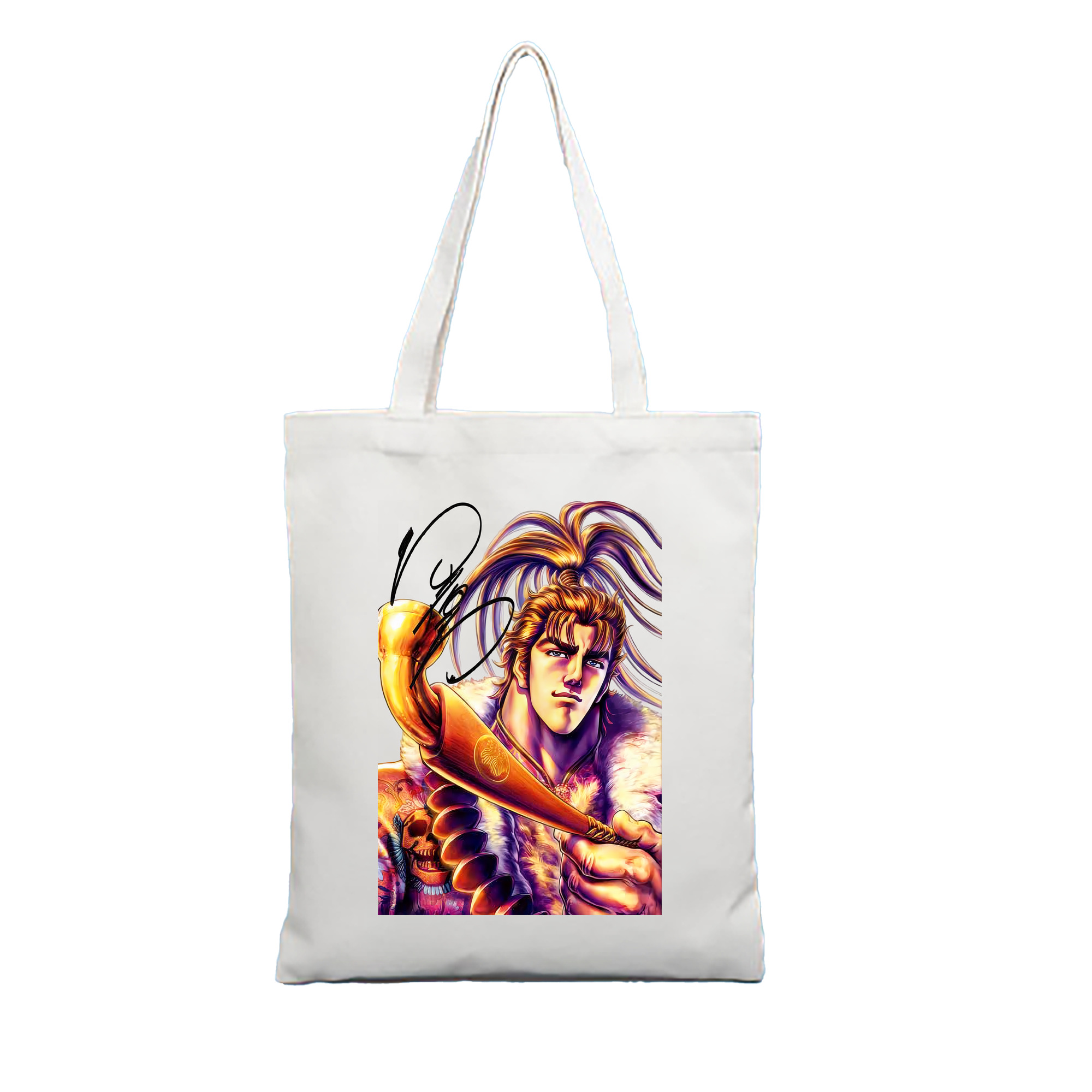 （画像用） 北斗の拳 Fist of the North Star 縦型キャンバス生地手提げバッグ　トートバッグ