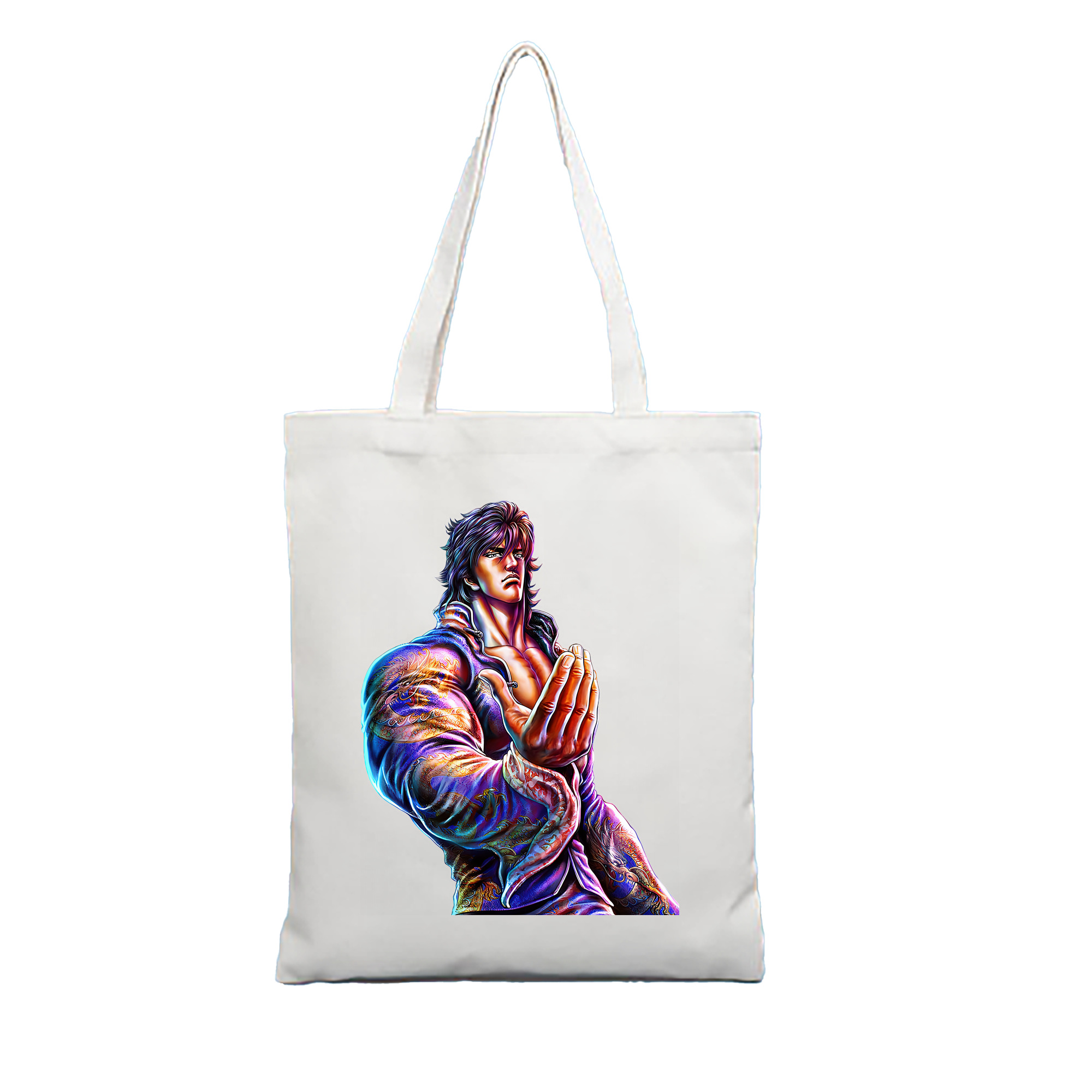 （画像用） 北斗の拳 Fist of the North Star 縦型キャンバス生地手提げバッグ　トートバッグ