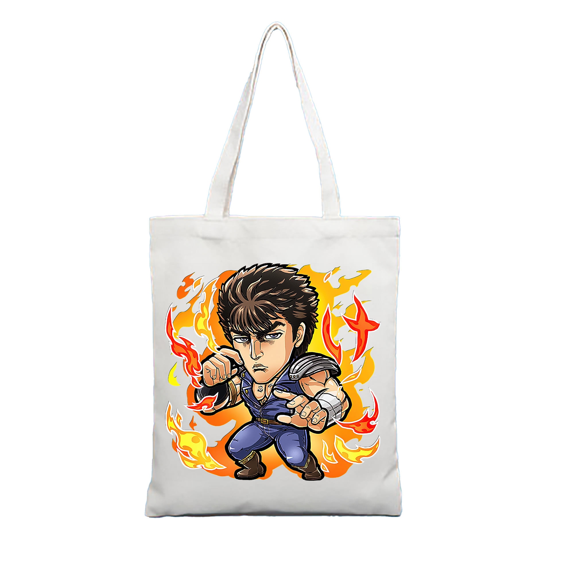 （画像用） 北斗の拳 Fist of the North Star 縦型キャンバス生地手提げバッグ　トートバッグ
