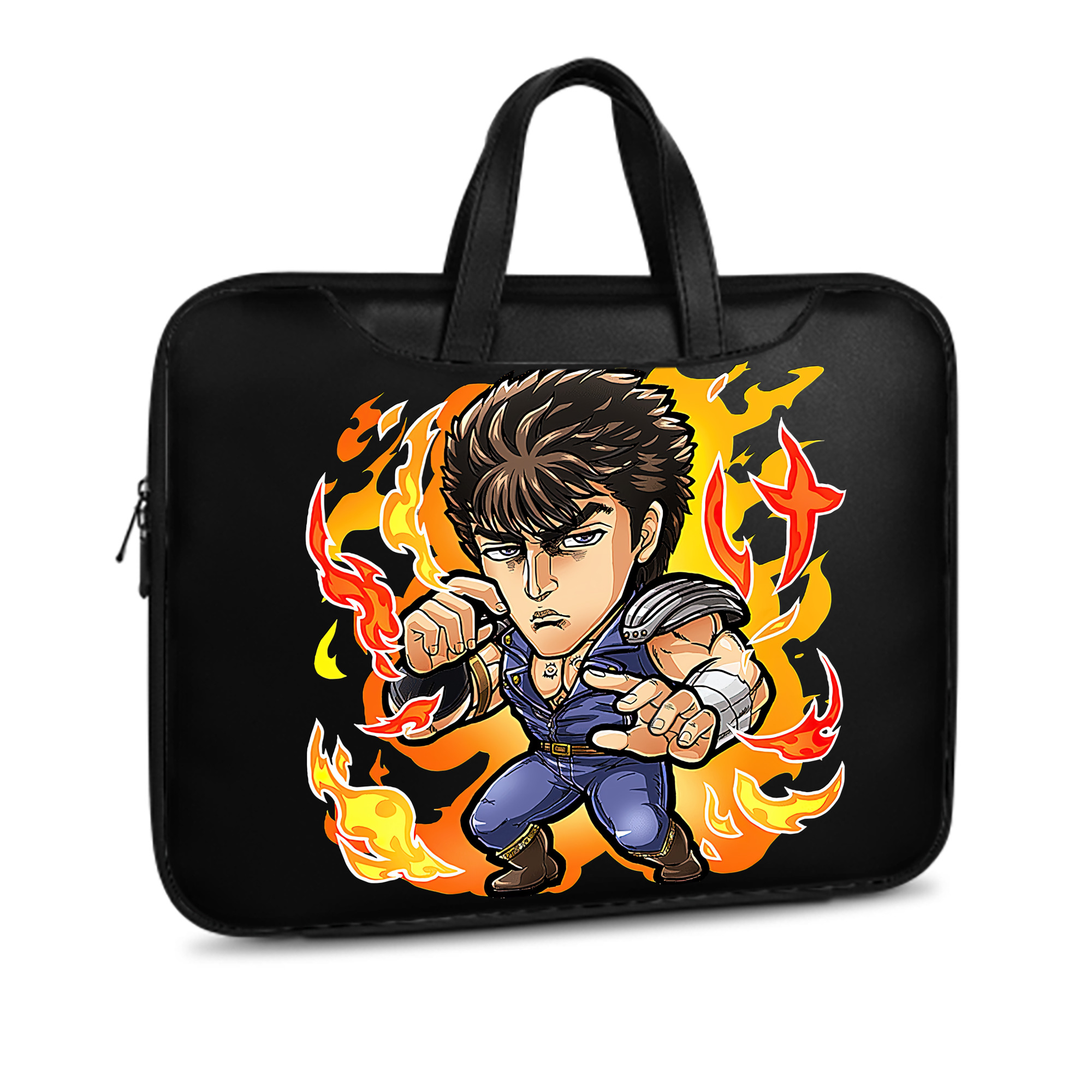 （画像用） 北斗の拳 Fist of the North Star レザーラップトップバッグ　ノートパソコンケース