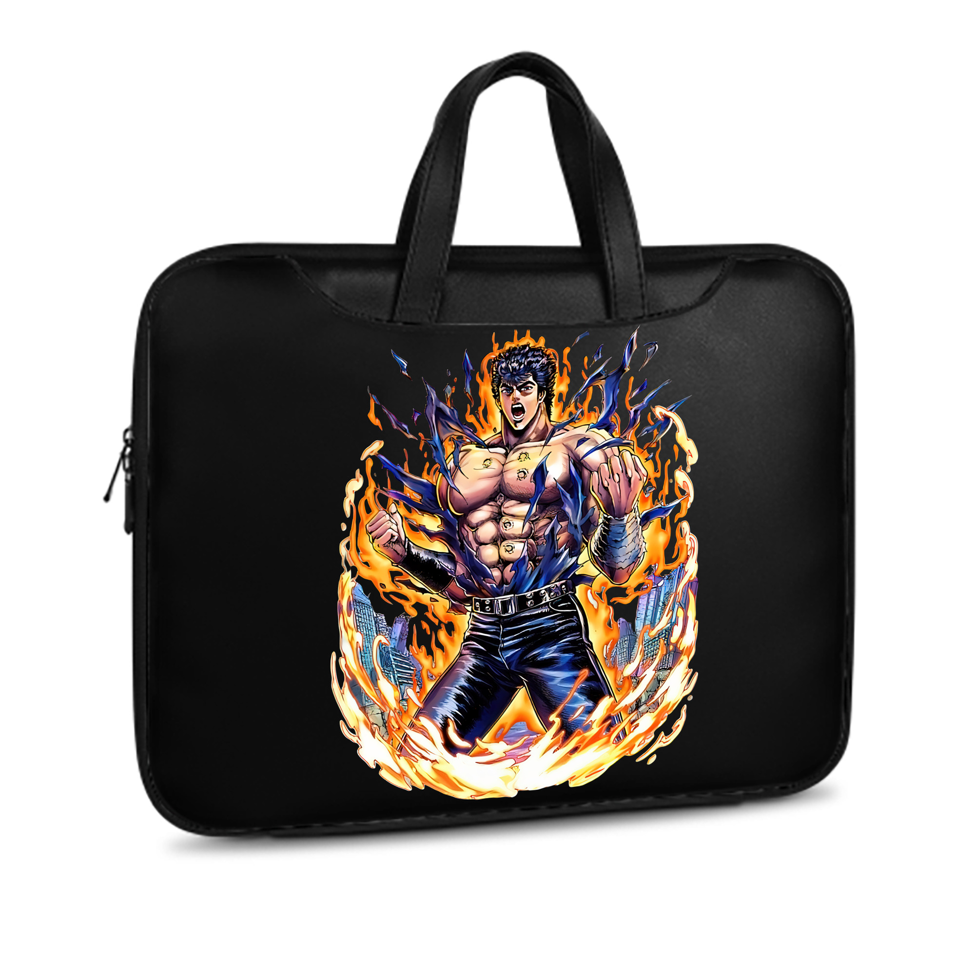 （画像用） 北斗の拳 Fist of the North Star レザーラップトップバッグ　ノートパソコンケース