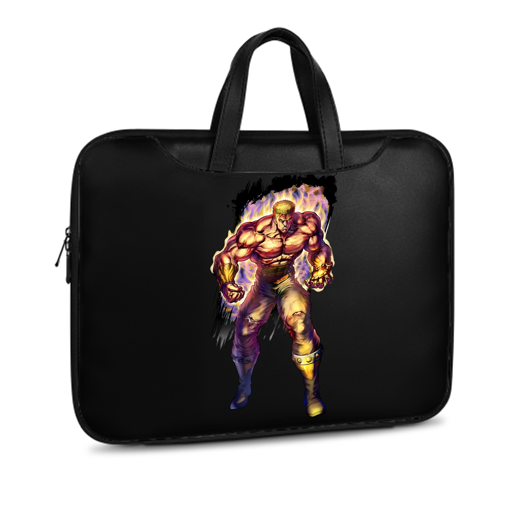 （画像用） 北斗の拳 Fist of the North Star レザーラップトップバッグ　ノートパソコンケース