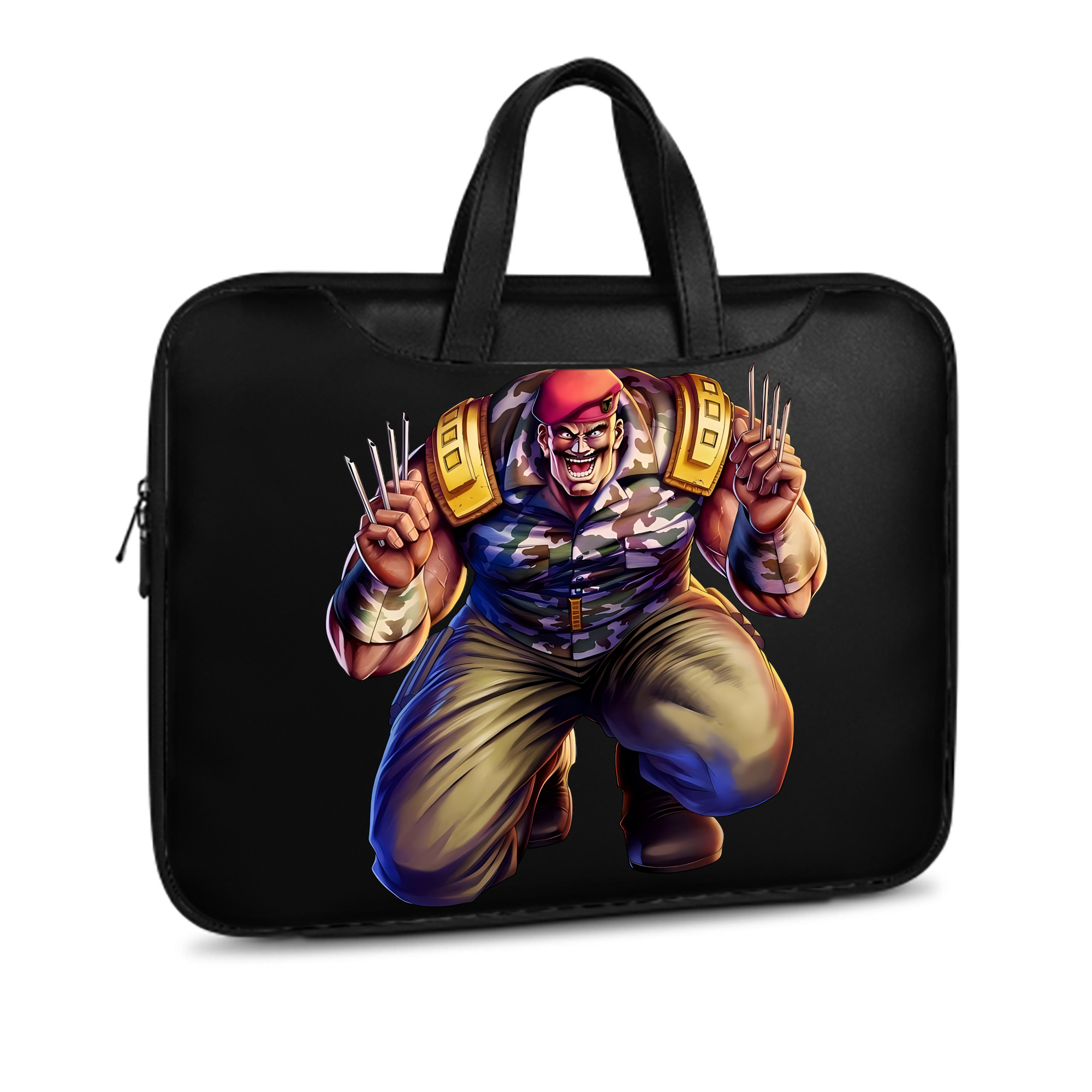 （画像用） 北斗の拳 Fist of the North Star レザーラップトップバッグ　ノートパソコンケース