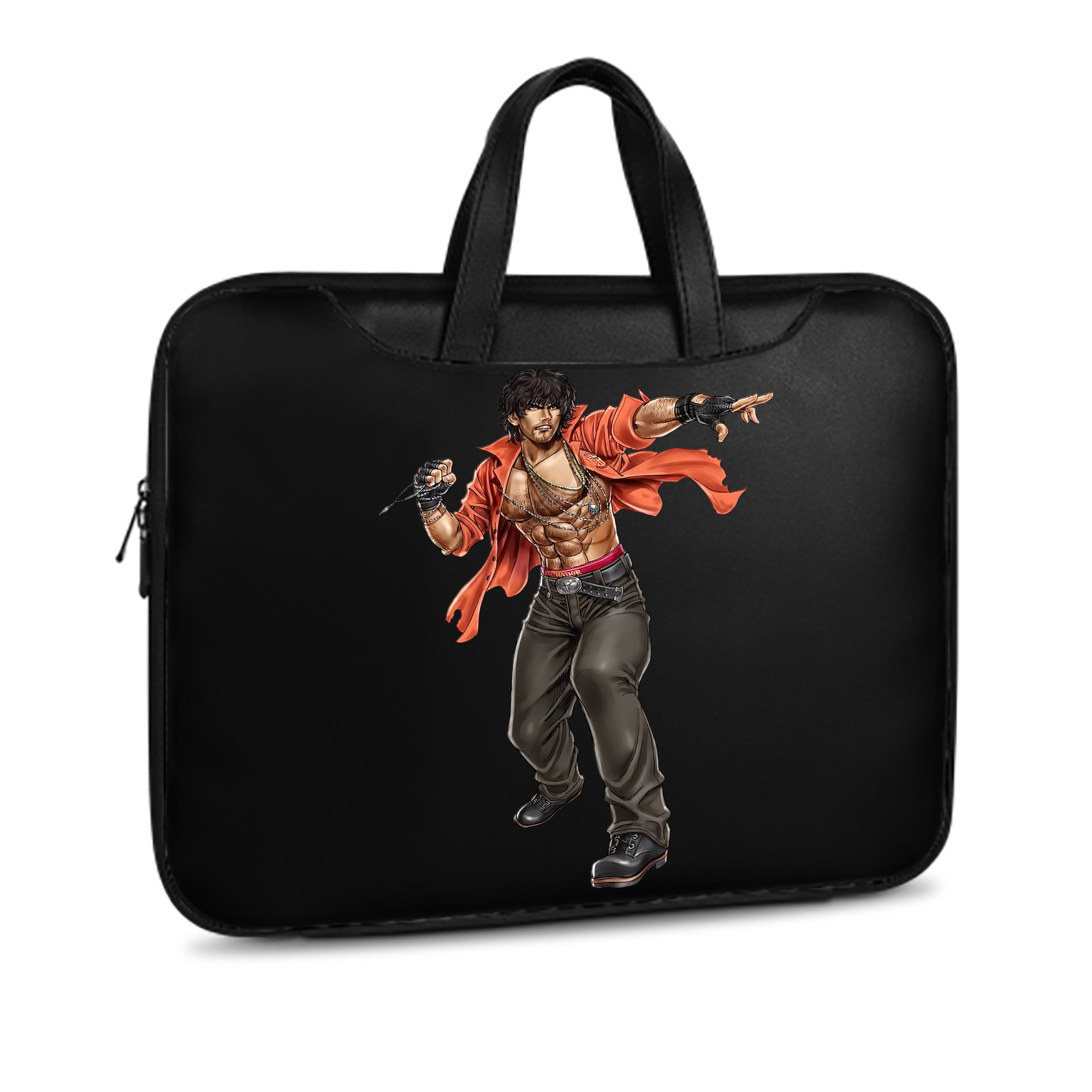 （画像用） 北斗の拳 Fist of the North Star レザーラップトップバッグ　ノートパソコンケース
