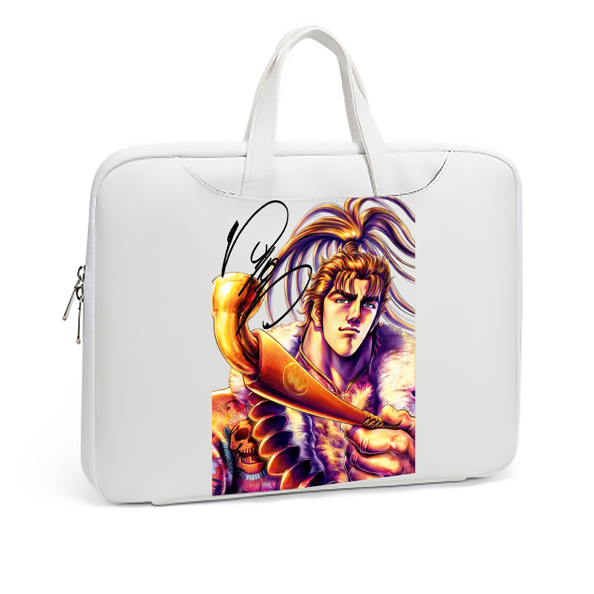 （画像用） 北斗の拳 Fist of the North Star レザーラップトップバッグ　ノートパソコンケース