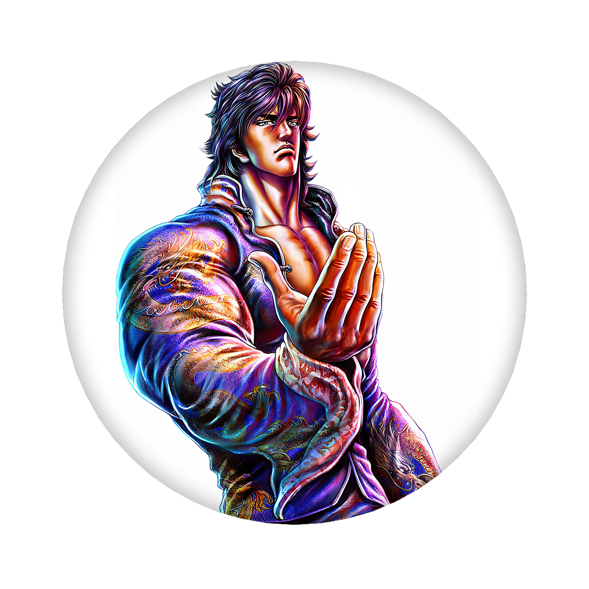 （画像用） 北斗の拳 Fist of the North Star 6cm 缶バッジ 複数セット