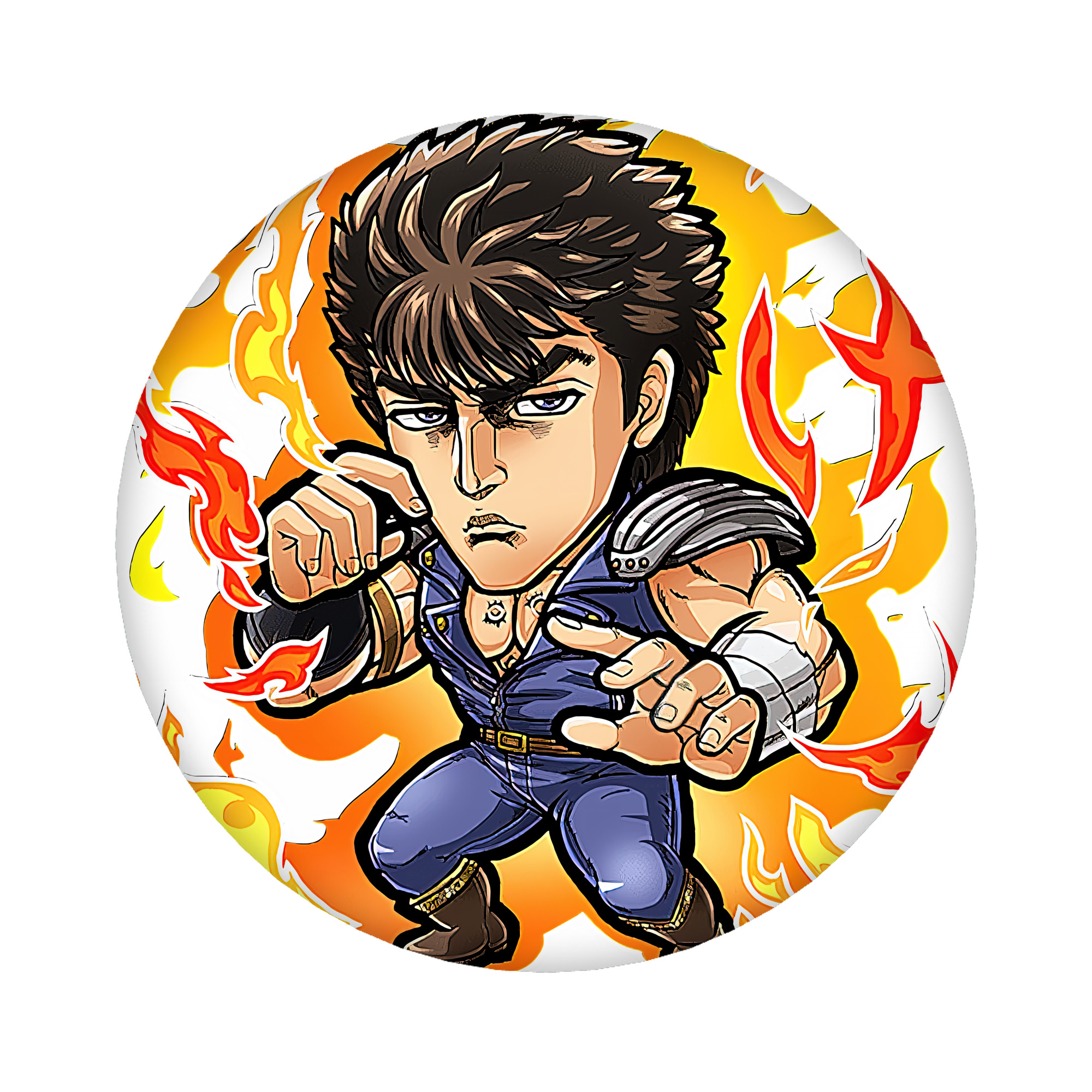 （画像用） 北斗の拳 Fist of the North Star 6cm 缶バッジ 複数セット