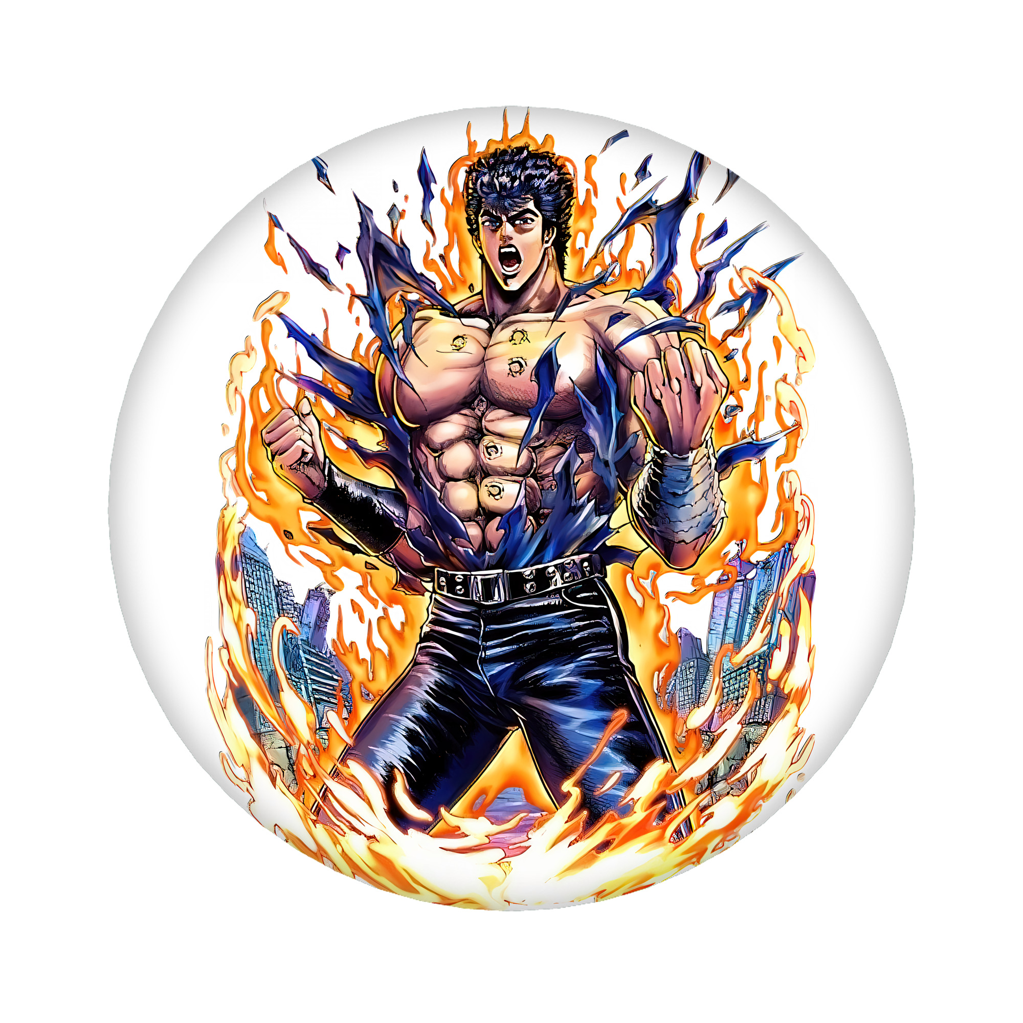 （画像用） 北斗の拳 Fist of the North Star 6cm 缶バッジ 複数セット
