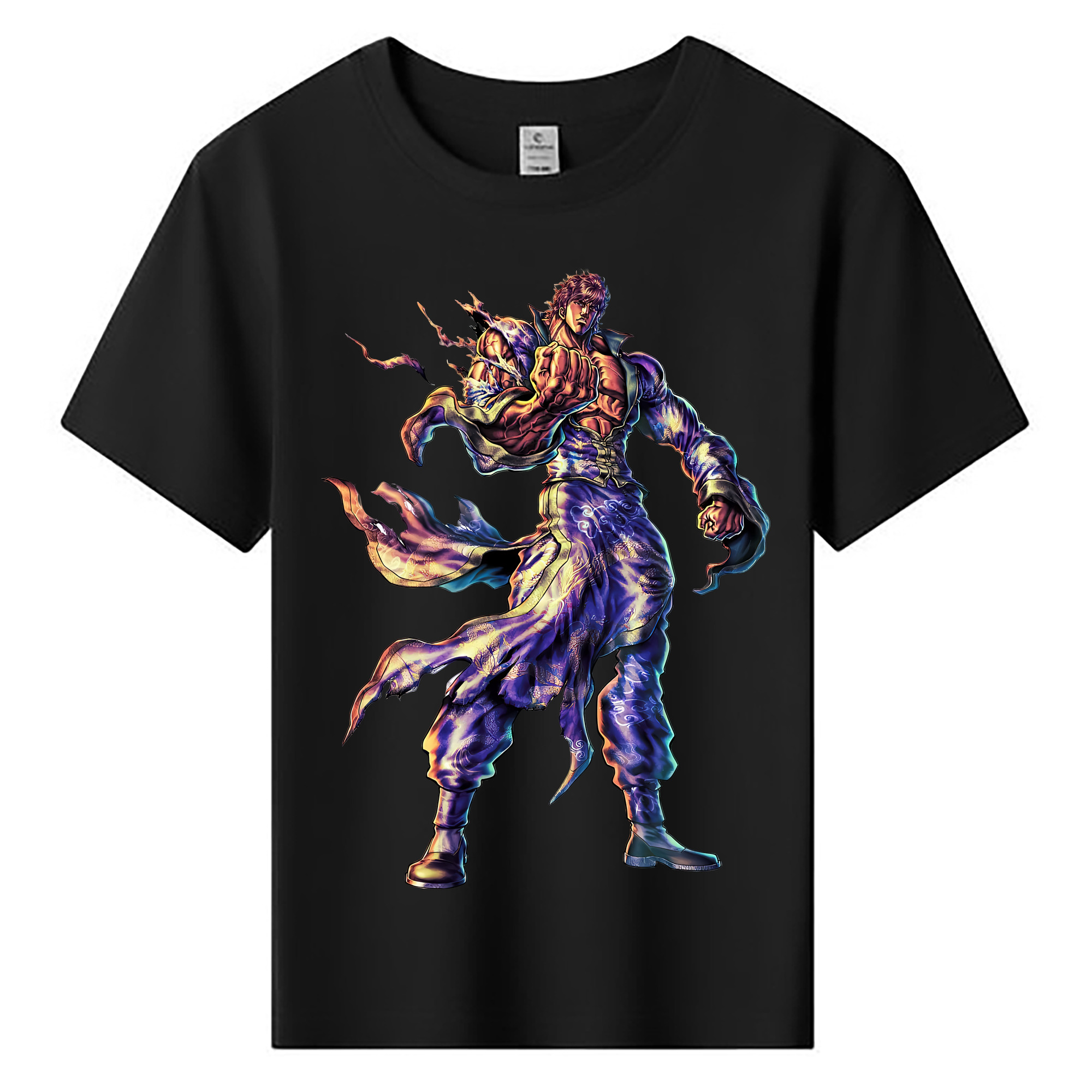 （画像用） 北斗の拳 Fist of the North Star 綿100％キッズTシャツ（フロントプリント）
