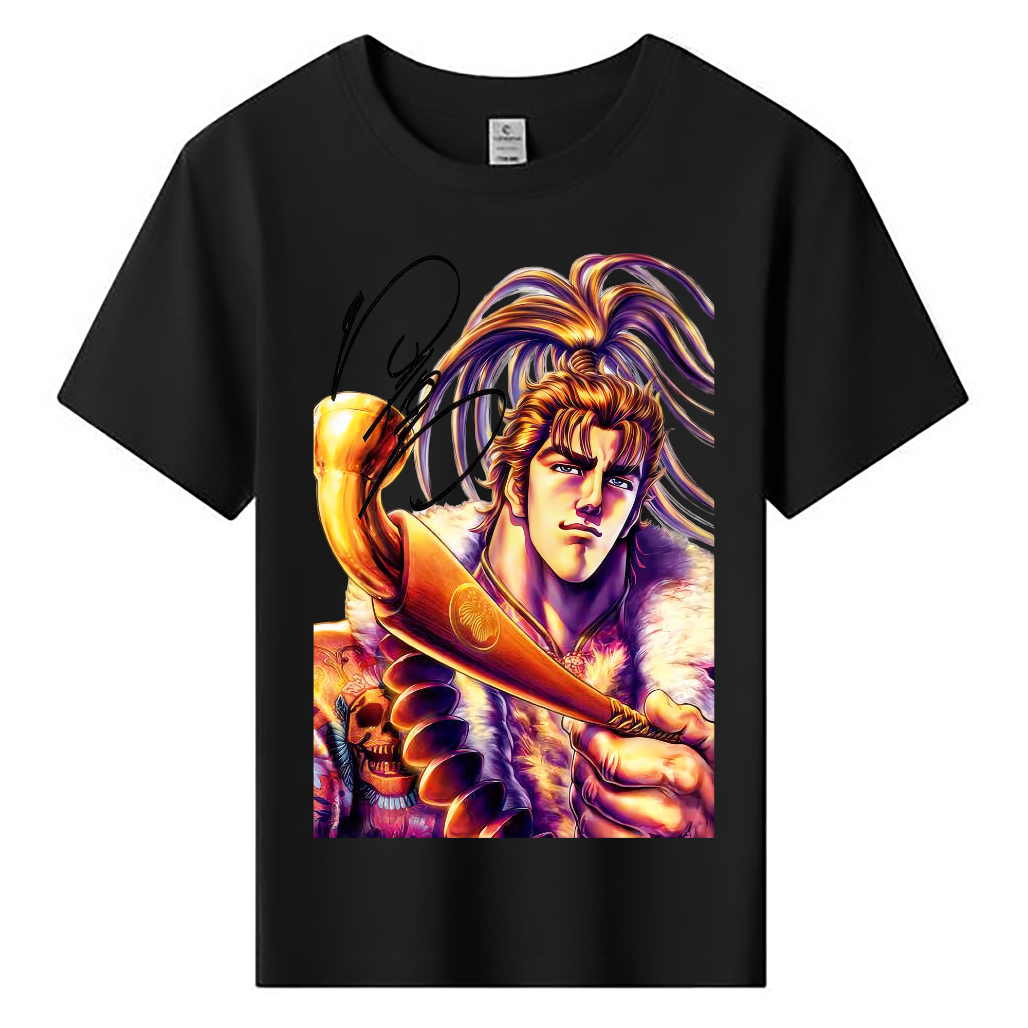 （画像用） 北斗の拳 Fist of the North Star 綿100％キッズTシャツ（フロントプリント）