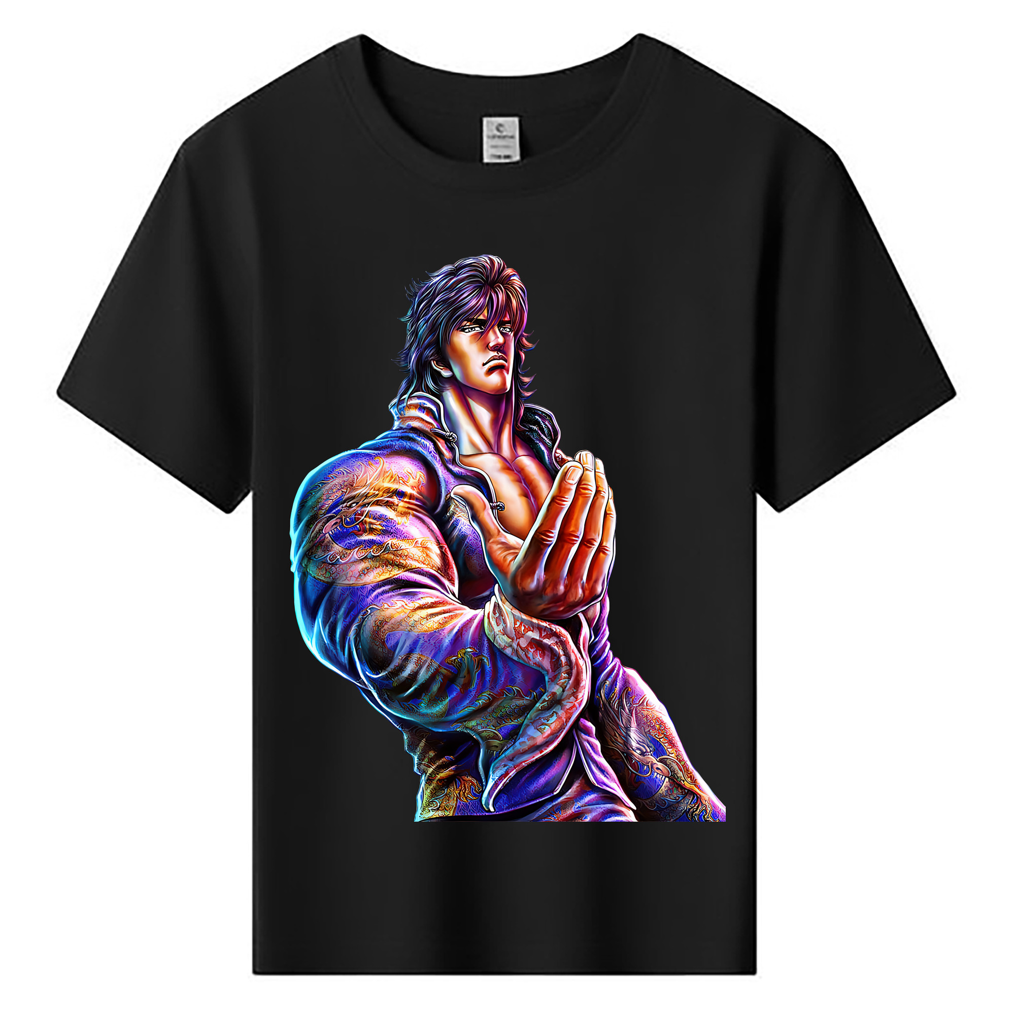 （画像用） 北斗の拳 Fist of the North Star 綿100％キッズTシャツ（フロントプリント）