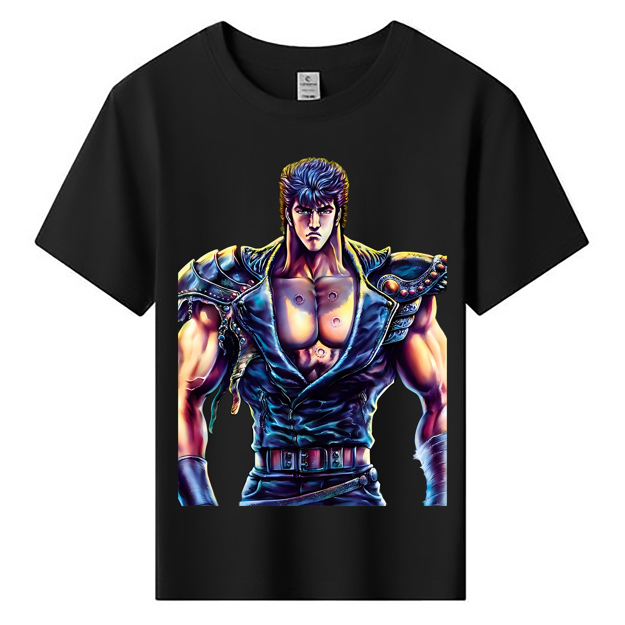 （画像用） 北斗の拳 Fist of the North Star 綿100％キッズTシャツ（フロントプリント）