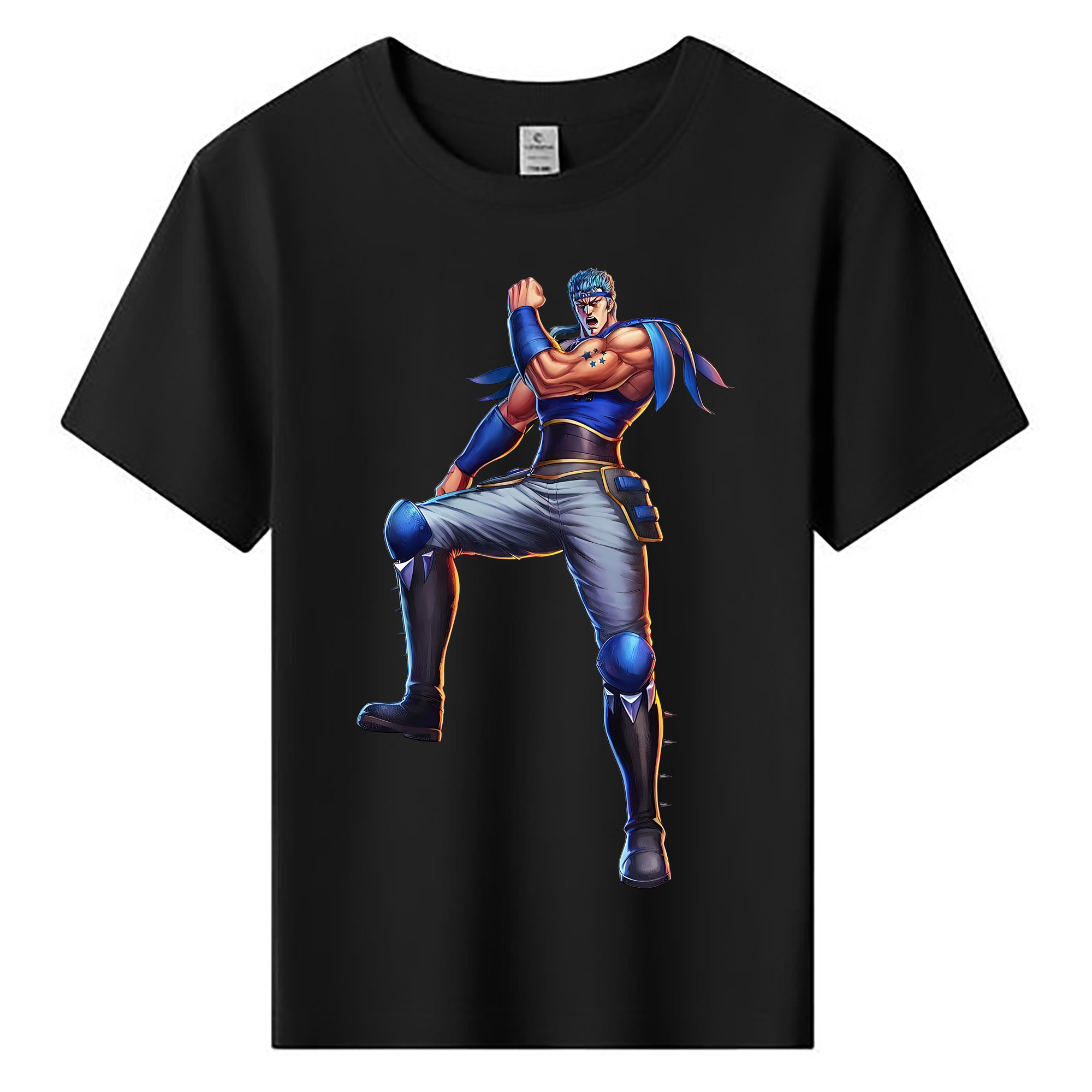 （画像用） 北斗の拳 Fist of the North Star 綿100％キッズTシャツ（フロントプリント）