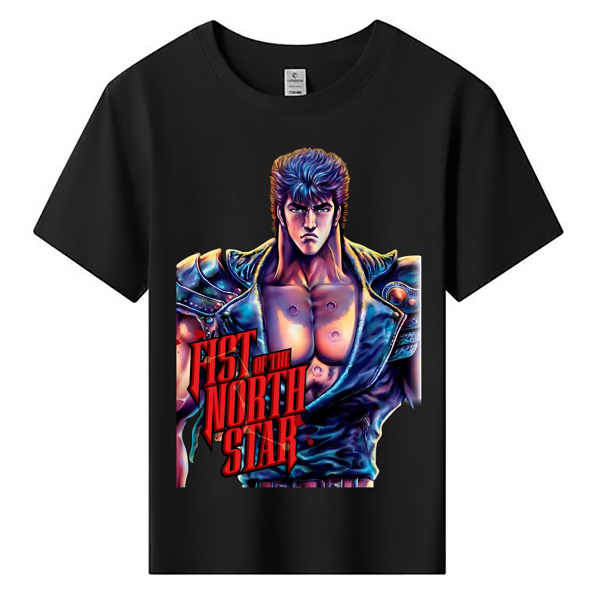 （画像用） 北斗の拳 Fist of the North Star 綿100％キッズTシャツ（フロントプリント）