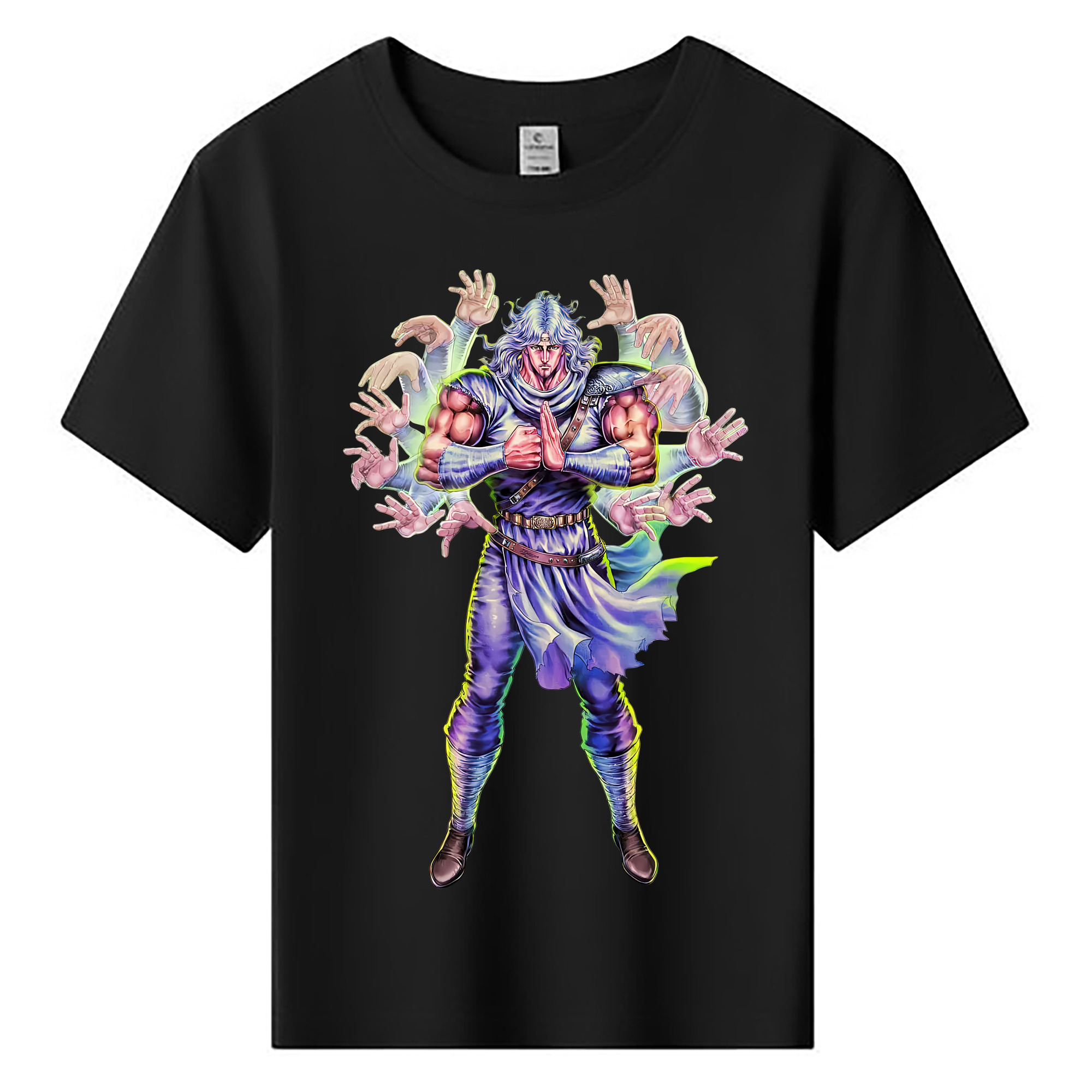 （画像用） 北斗の拳 Fist of the North Star 綿100％キッズTシャツ（フロントプリント）