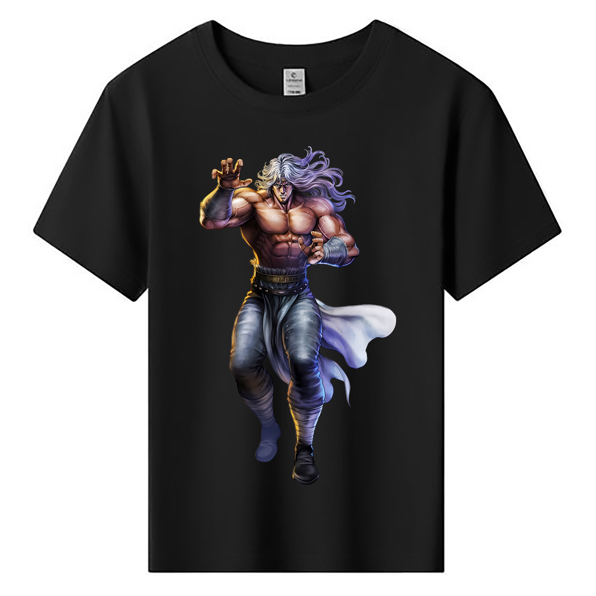 （画像用） 北斗の拳 Fist of the North Star 綿100％キッズTシャツ（フロントプリント）