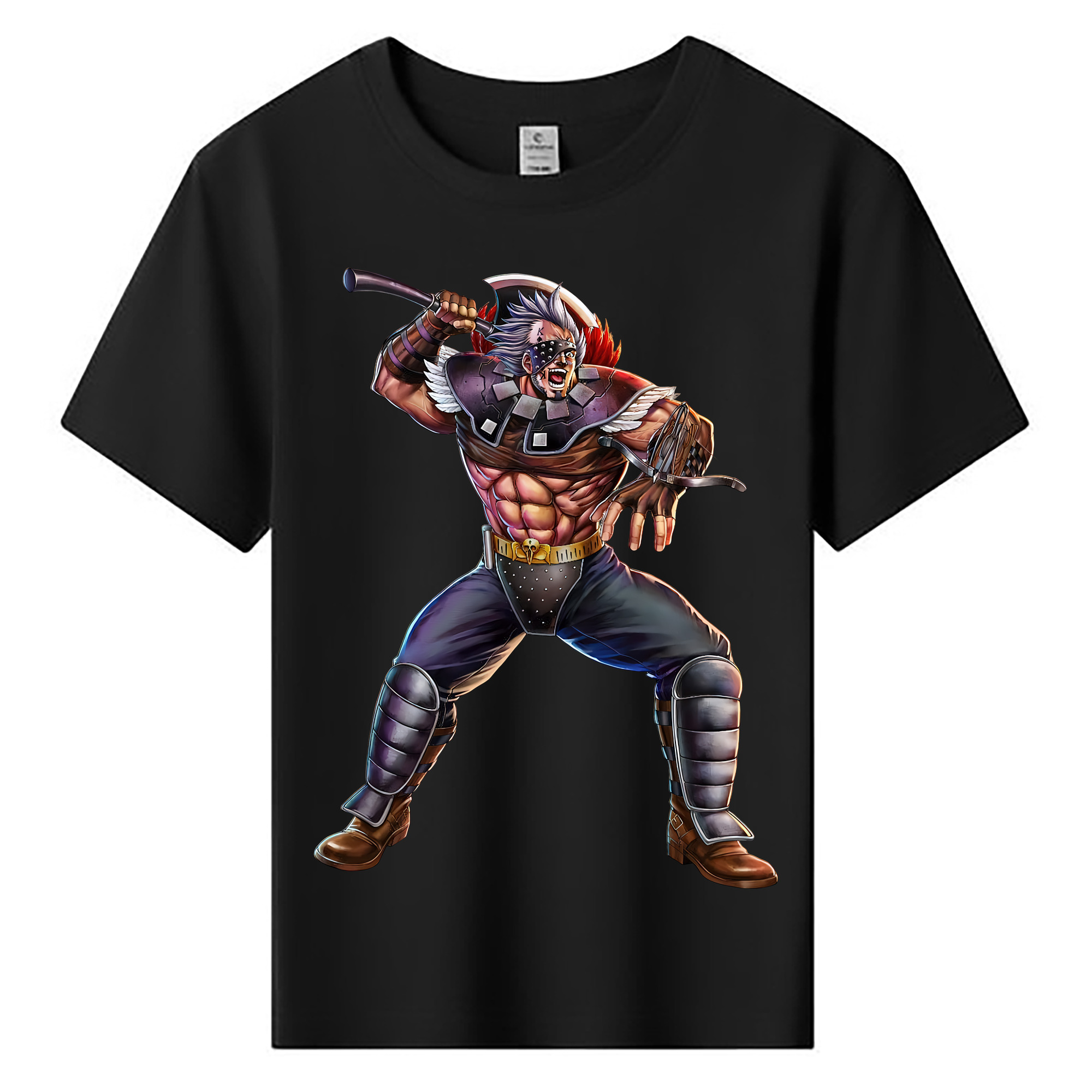 （画像用） 北斗の拳 Fist of the North Star 綿100％キッズTシャツ（フロントプリント）