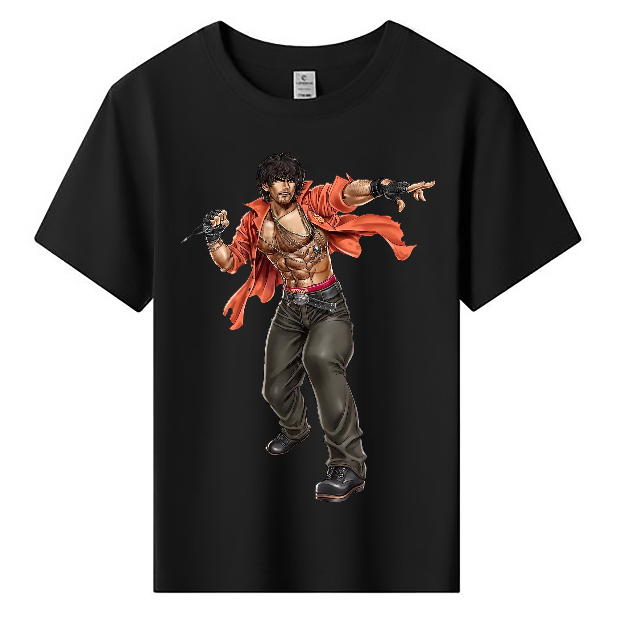 （画像用） 北斗の拳 Fist of the North Star 綿100％キッズTシャツ（フロントプリント）