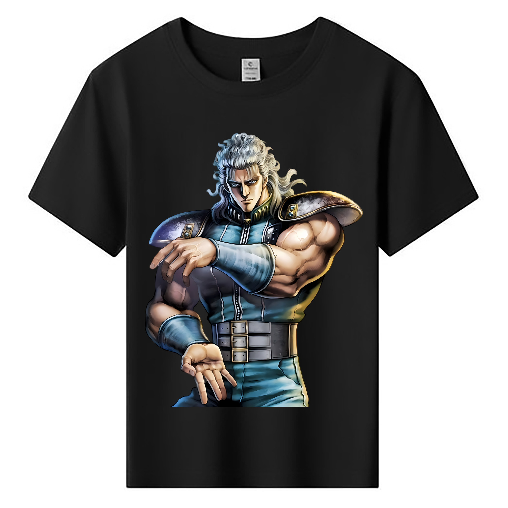 （画像用） 北斗の拳 Fist of the North Star 綿100％キッズTシャツ（フロントプリント）