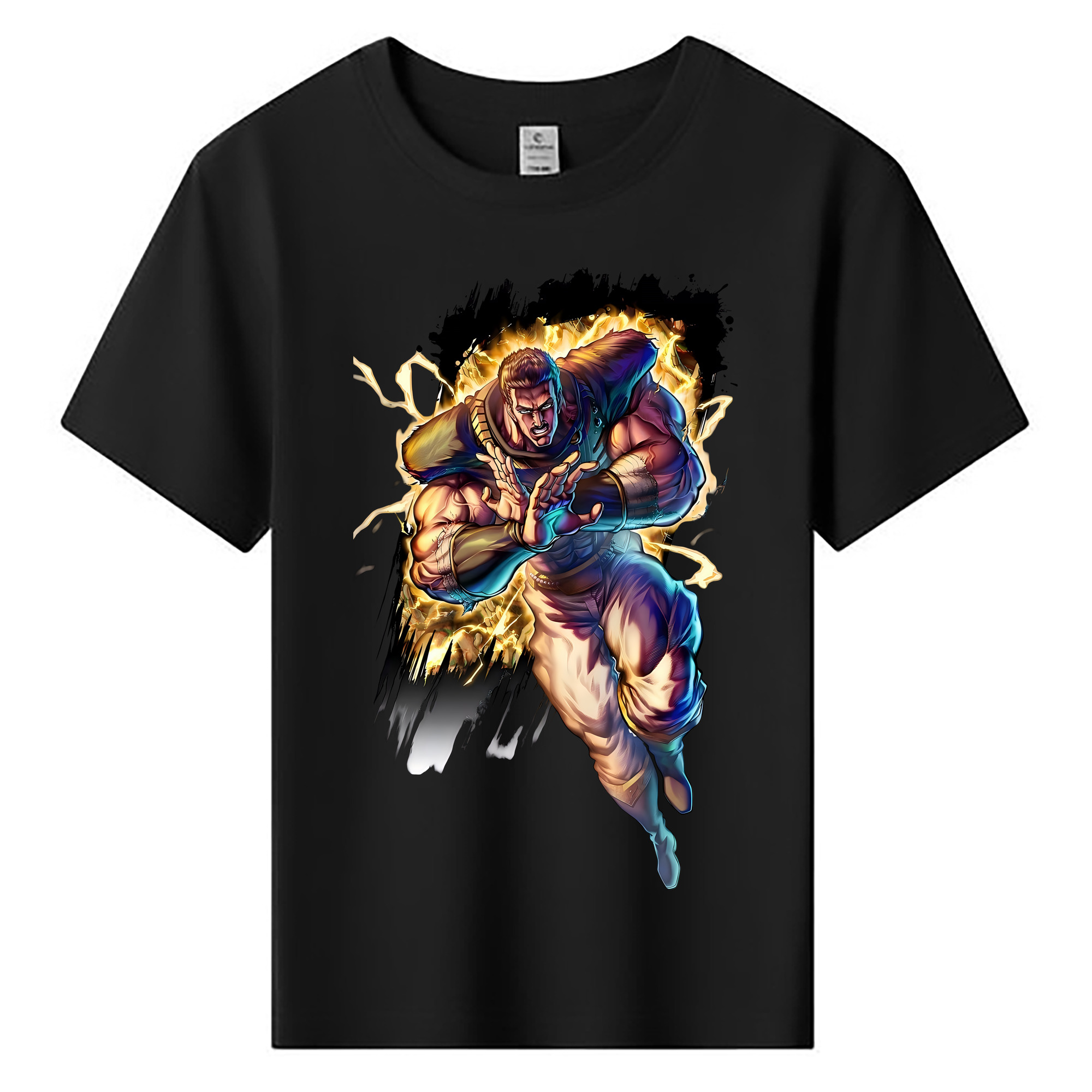 北斗の拳 Fist of the North Star 綿100％キッズTシャツ（フロントプリント）