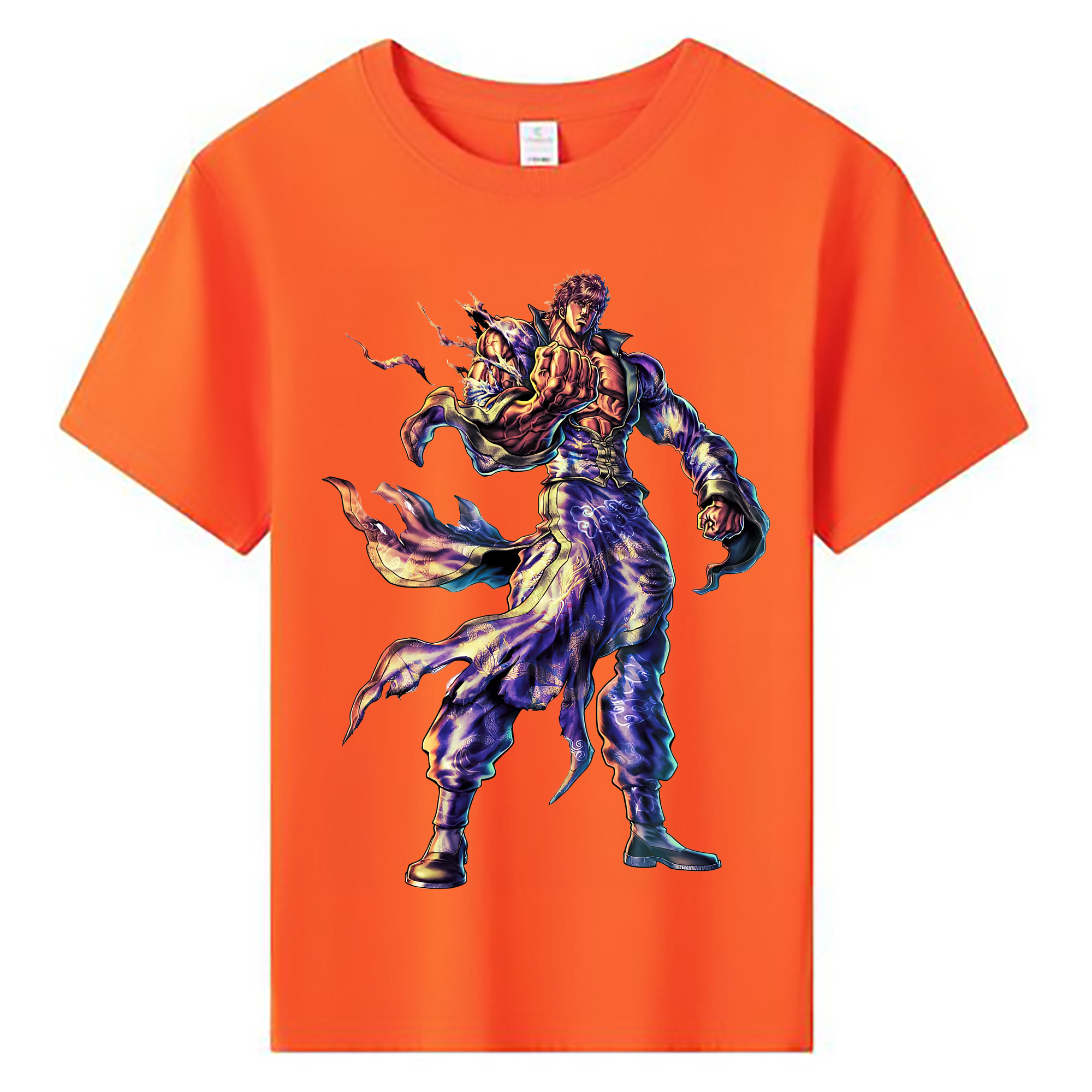 （画像用） 北斗の拳 Fist of the North Star 綿100％キッズTシャツ（フロントプリント）